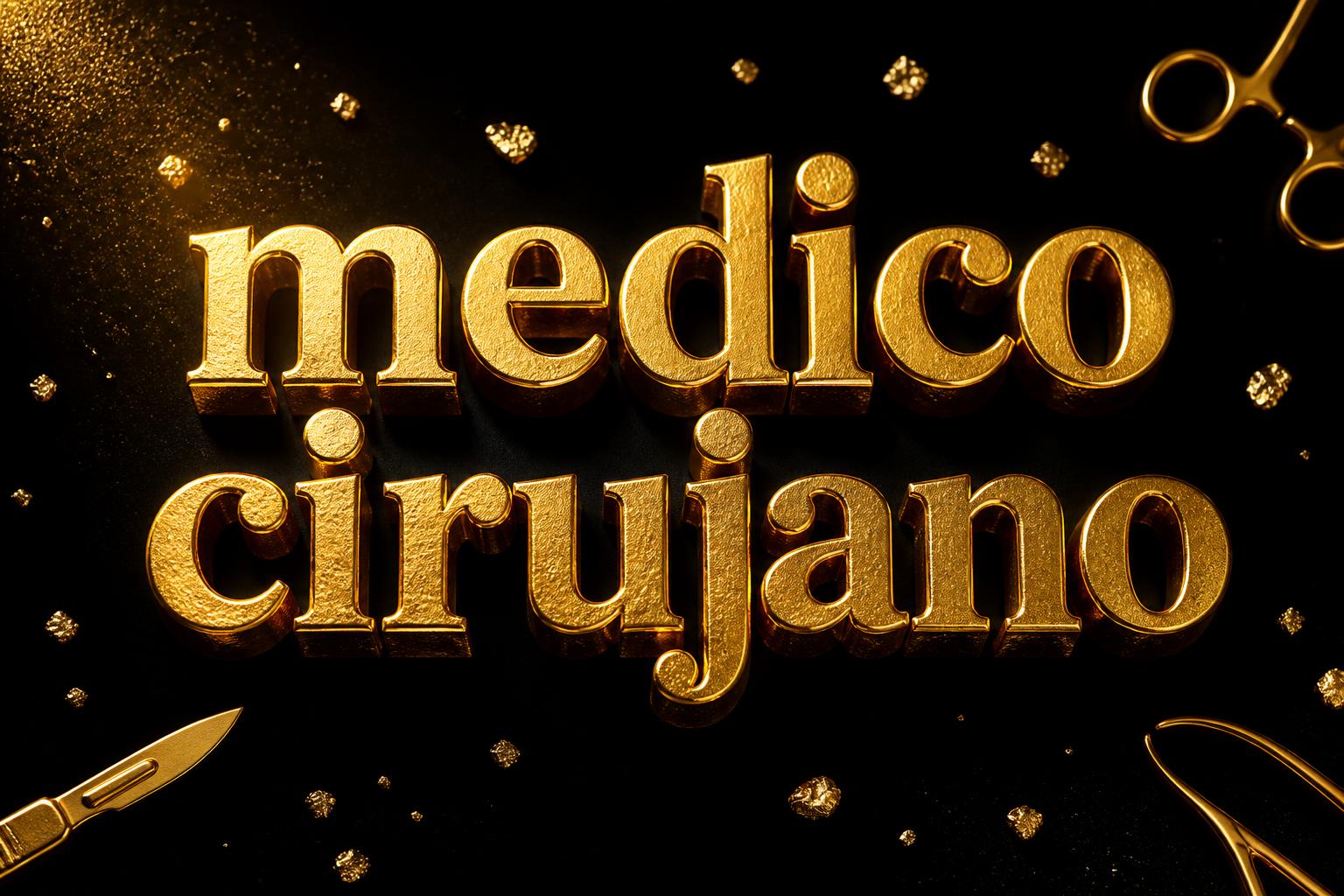 "medico cirujano" — Luxury Gold | AI Text Effect Generator
