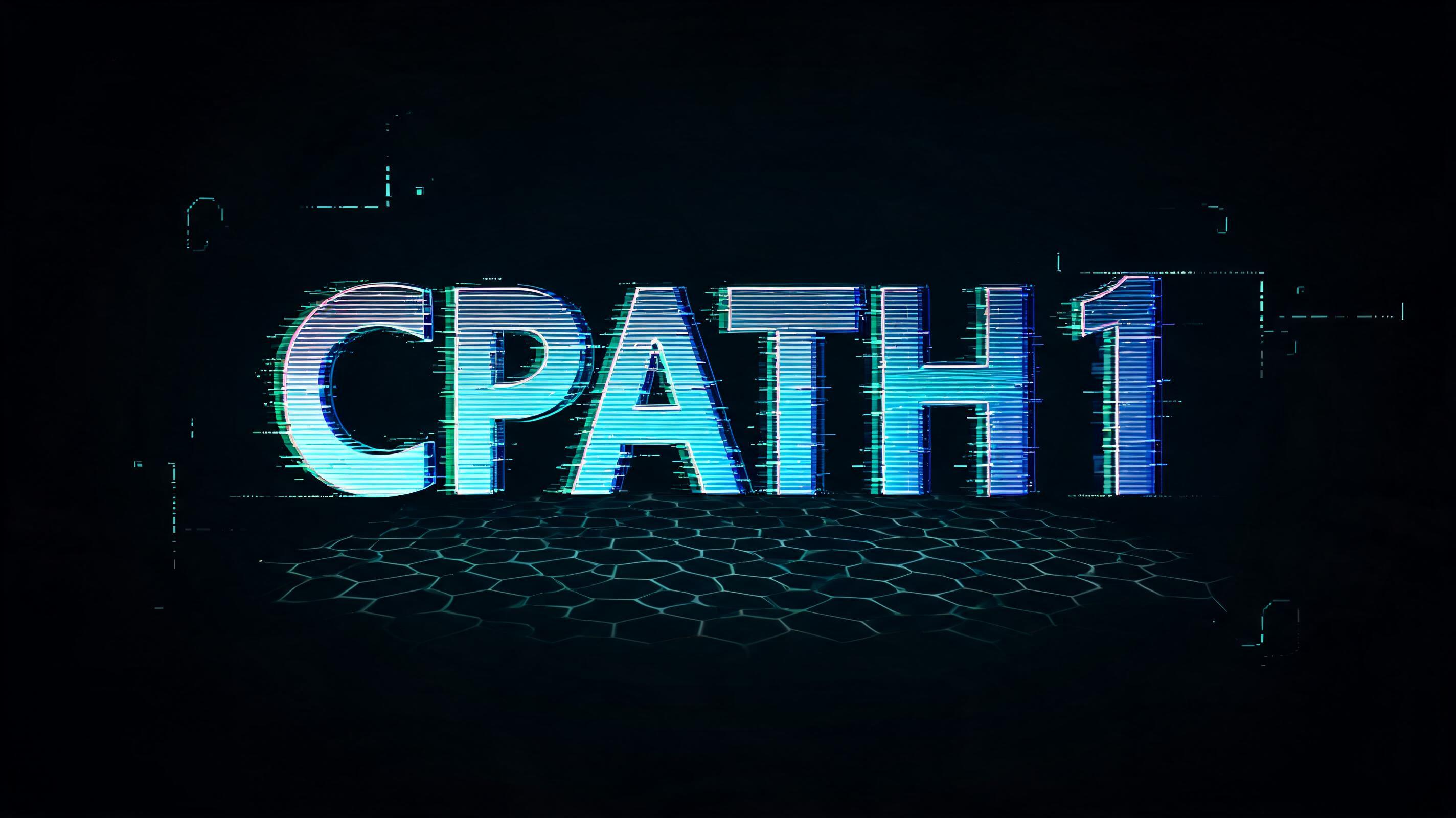 "CPATH 1" — Cyberpunk Hologram text effect
