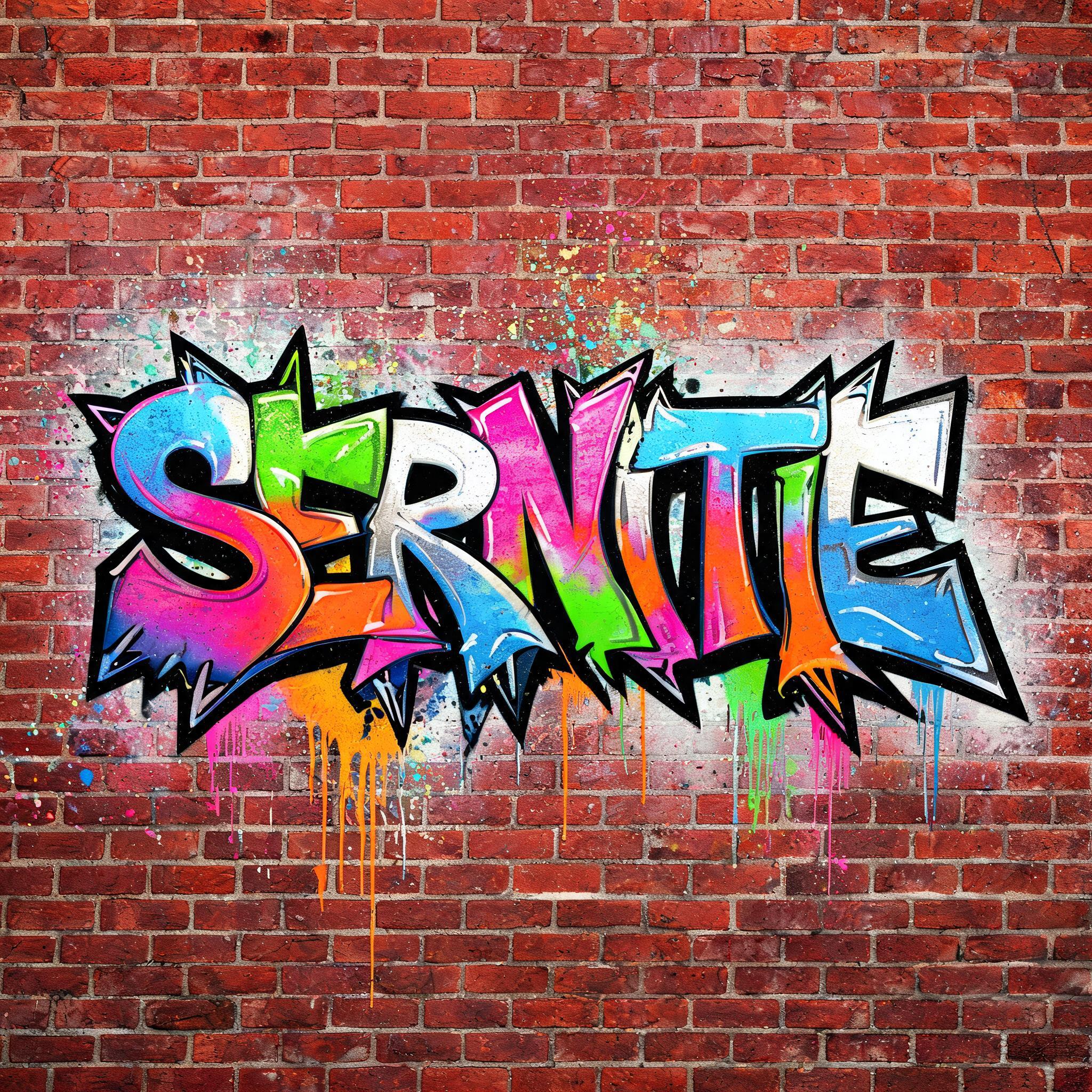 "Sernitie" — Graffiti | AI Text Effect Generator