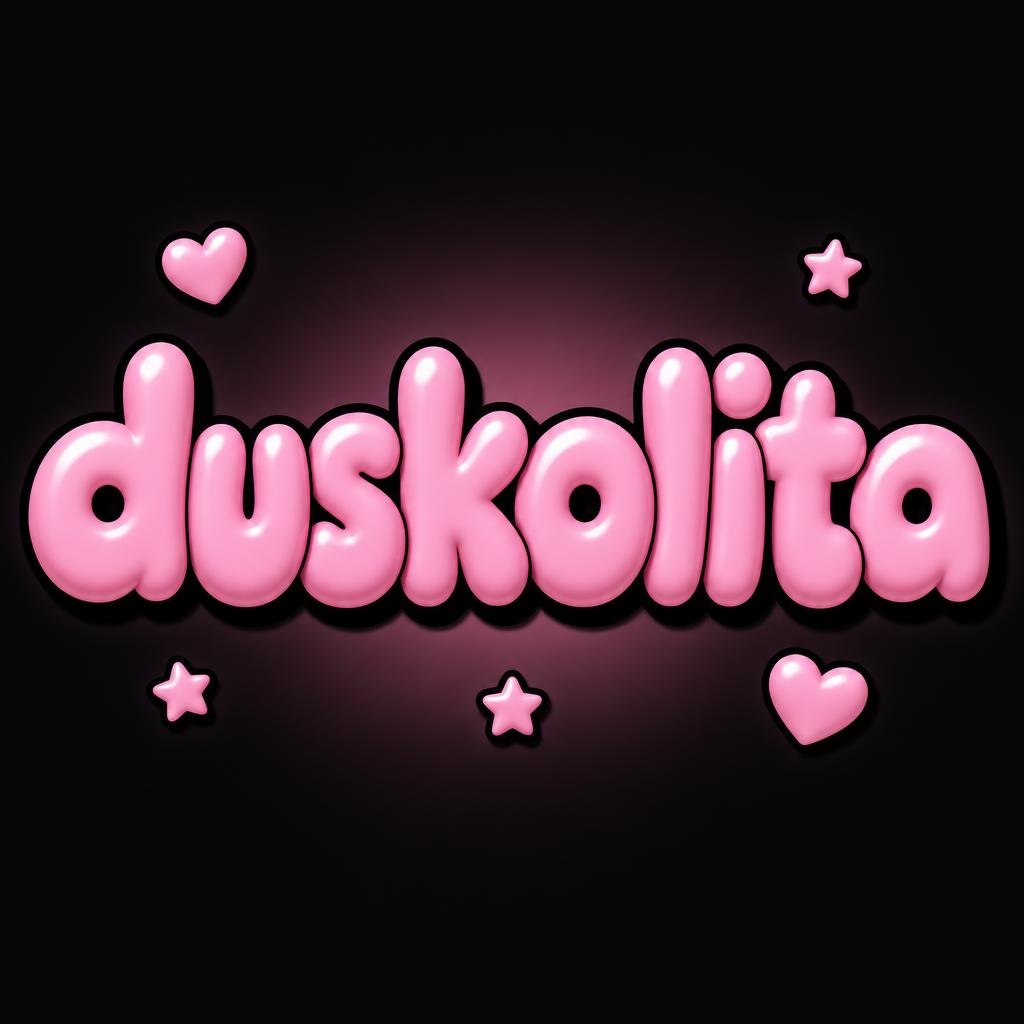"duskolita" — Y2k Bubbly | AI Text Effect Generator