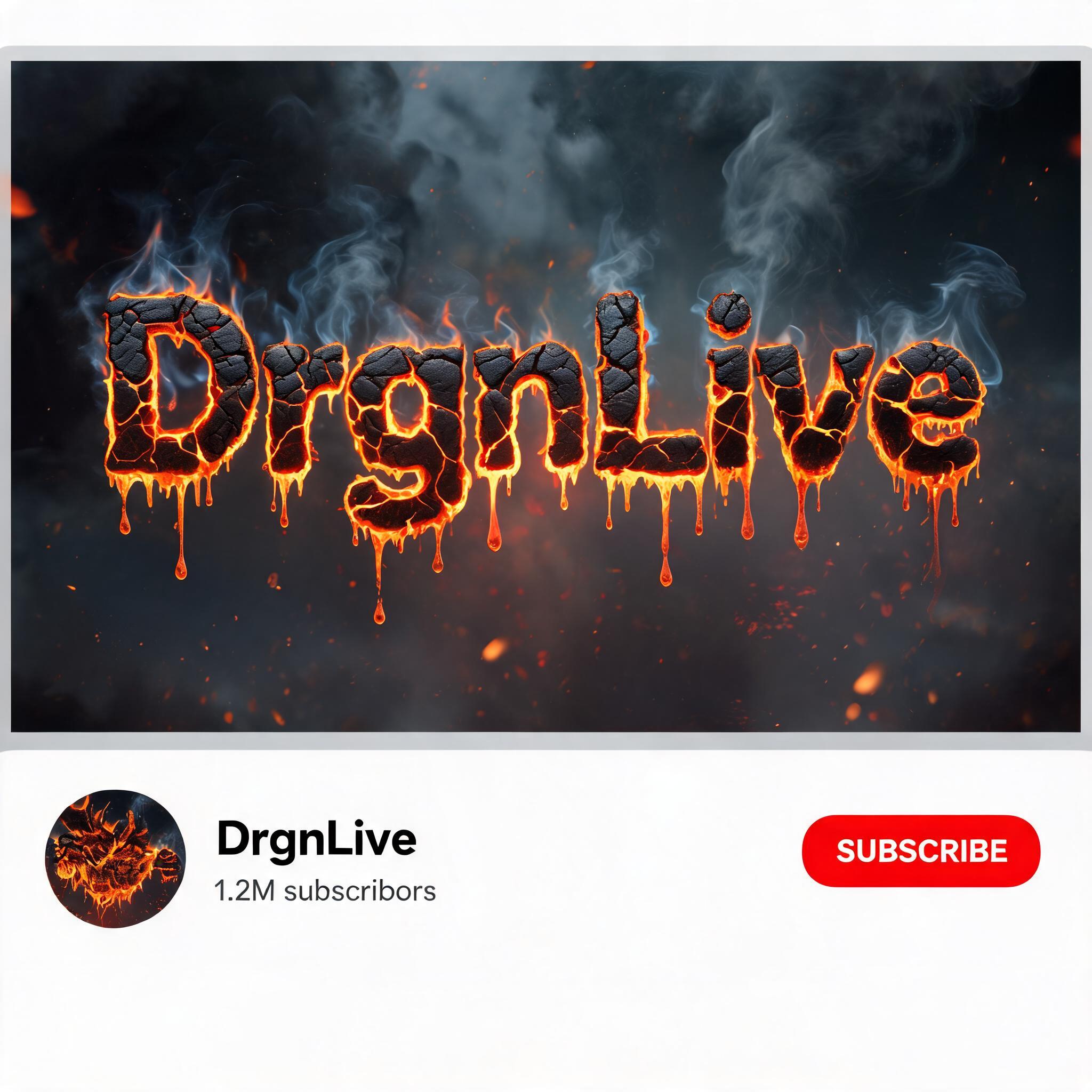 "DrgnLive" — Fire Smoke | AI Text Effect Generator
