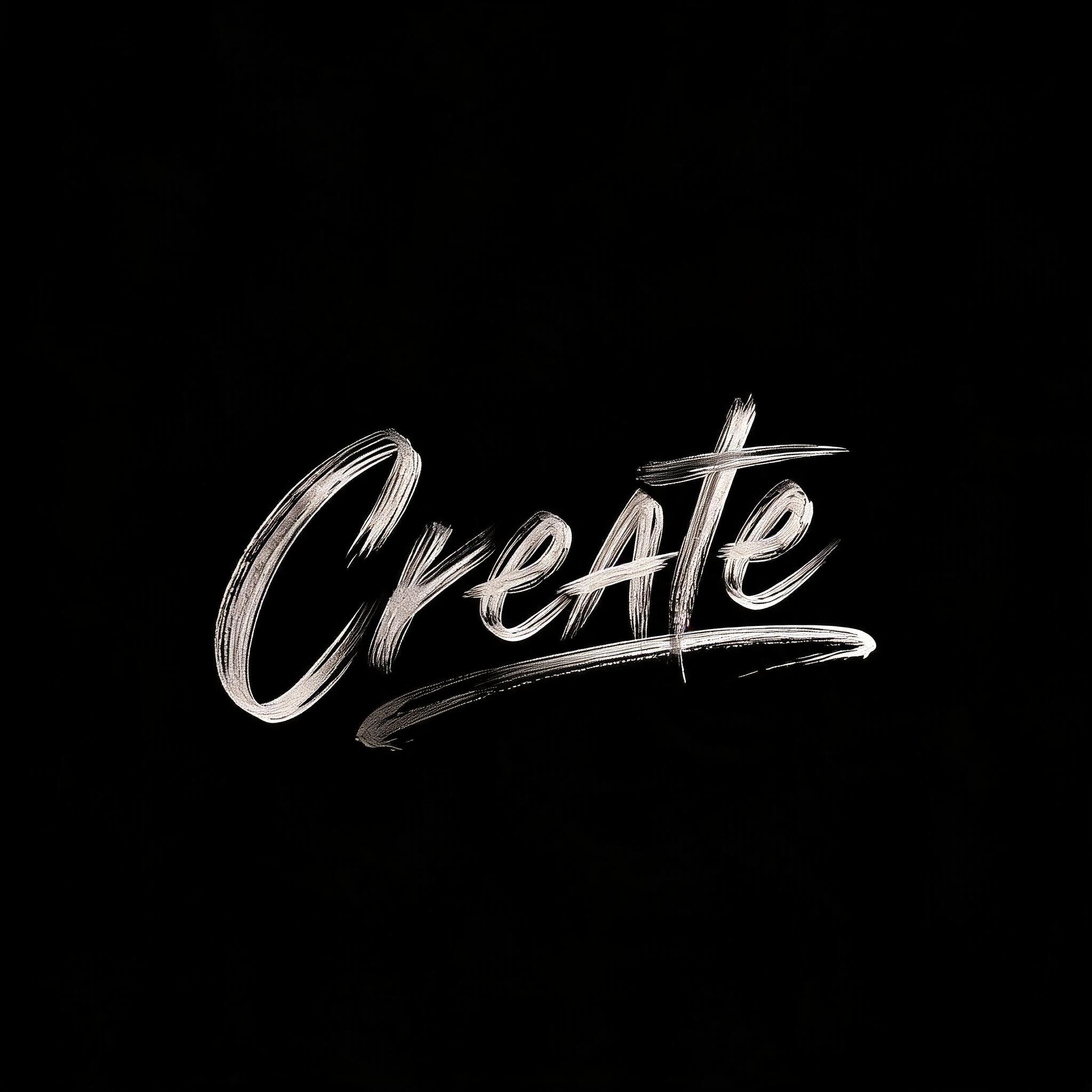 "Create" — Brush Stroke | AI Text Effect Generator