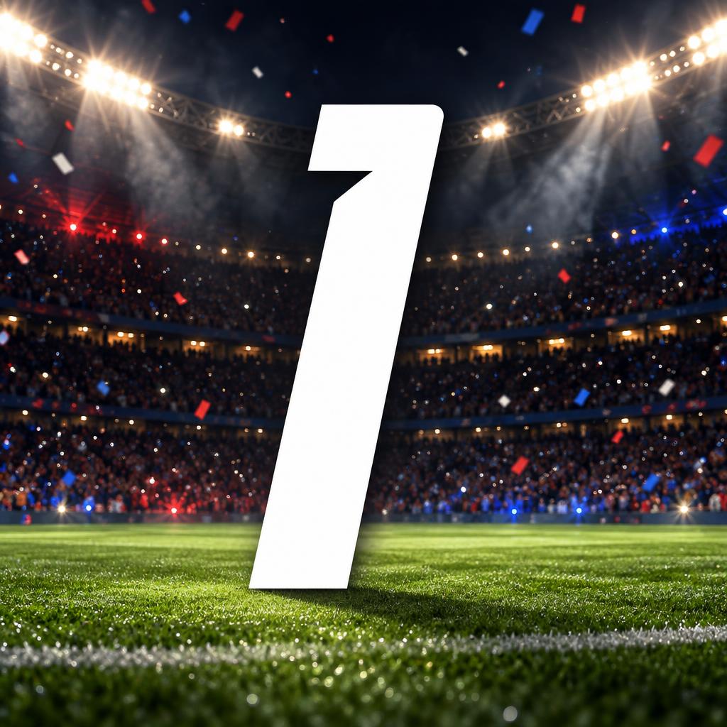 "1" — Sports Football | AI Text Effect Generator