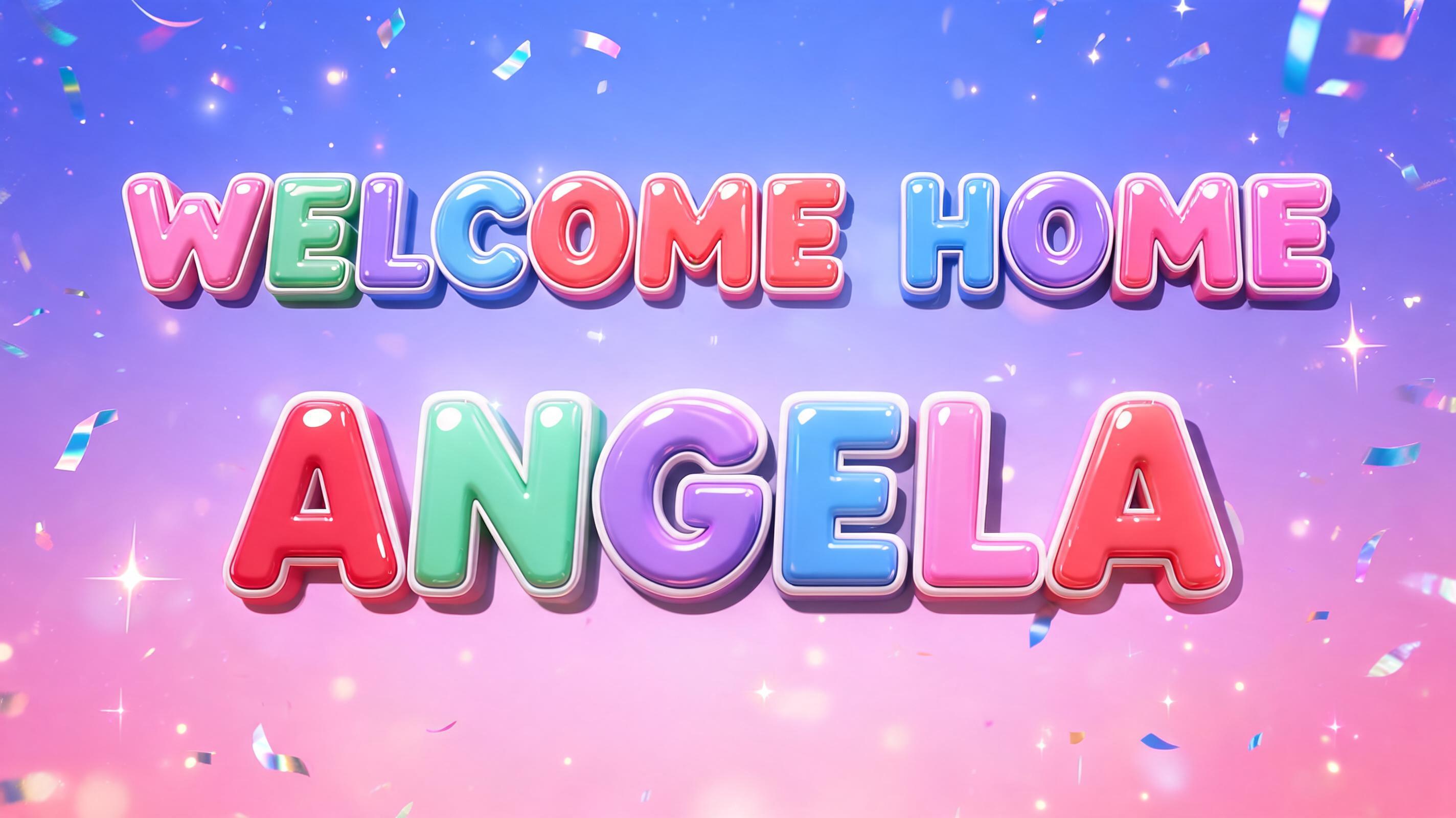 "Welcome Home Angela " — 3d Bold Inflated | AI Text Effect Generator