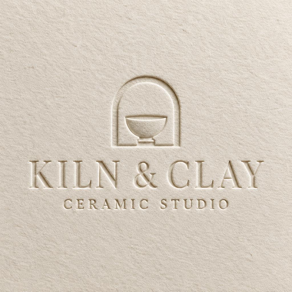 "KILN & CLAY
CERAMIC STUDIO" — Emboss | AI Text Effect Generator