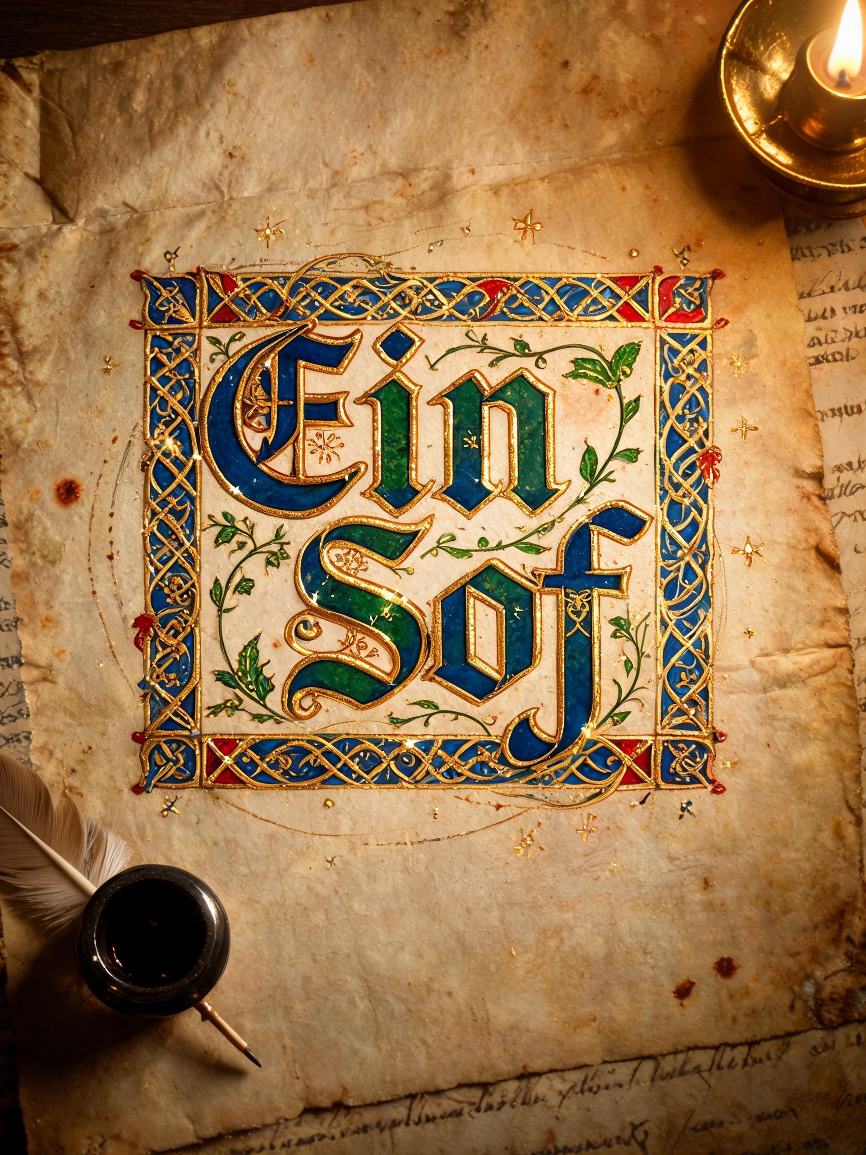 "Ein Sof" — Medieval | AI Text Effect Generator