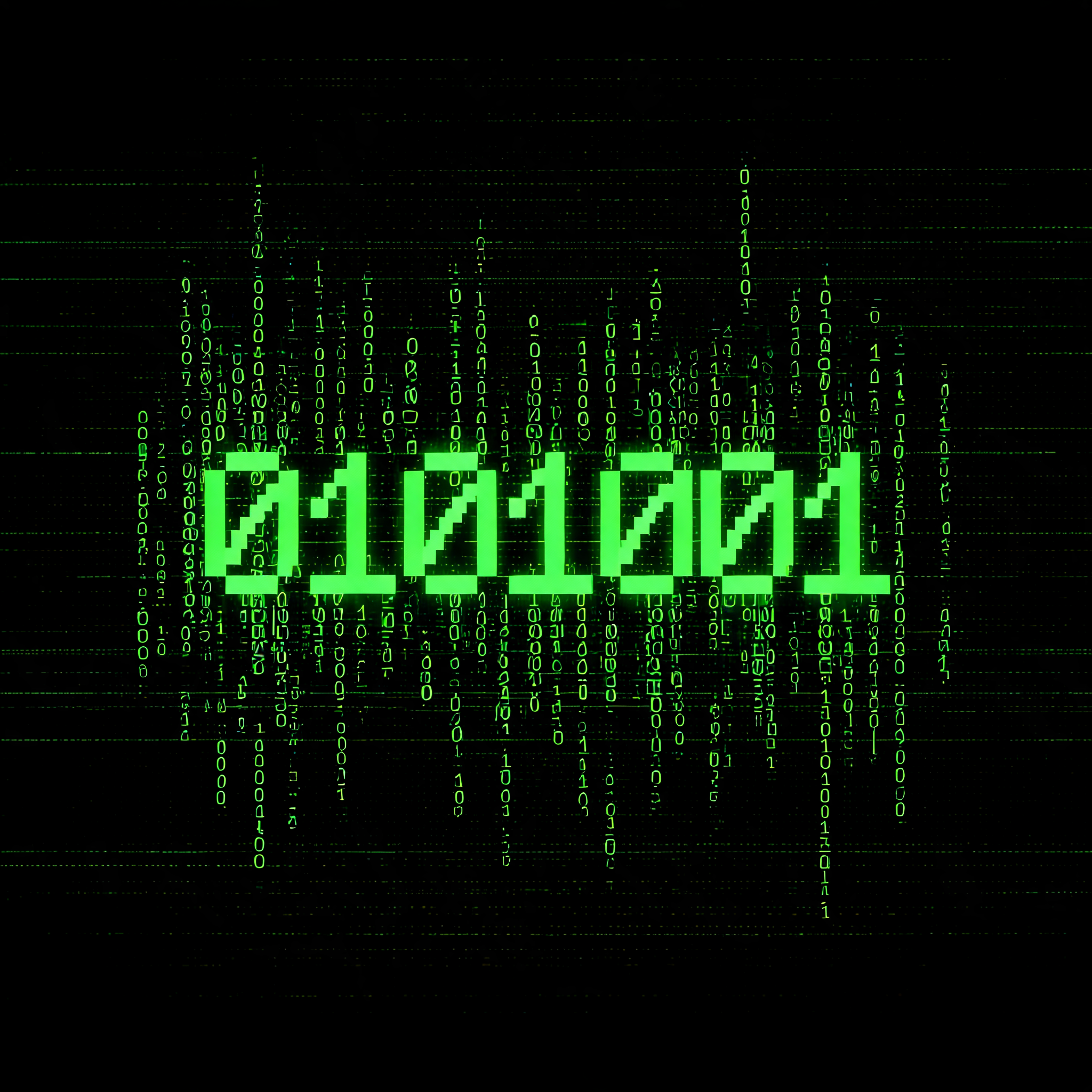 "0101001" — Cyberpunk Data Stream | AI Text Effect Generator
