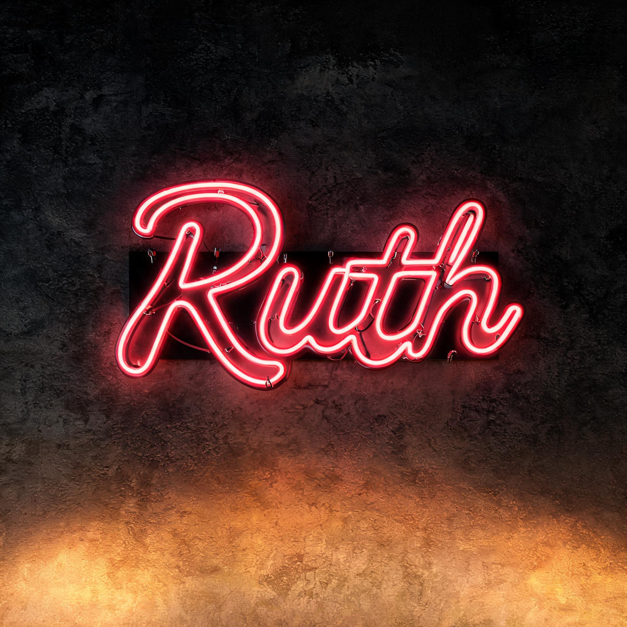 "Ruth" — Neon Sign | AI Text Effect Generator