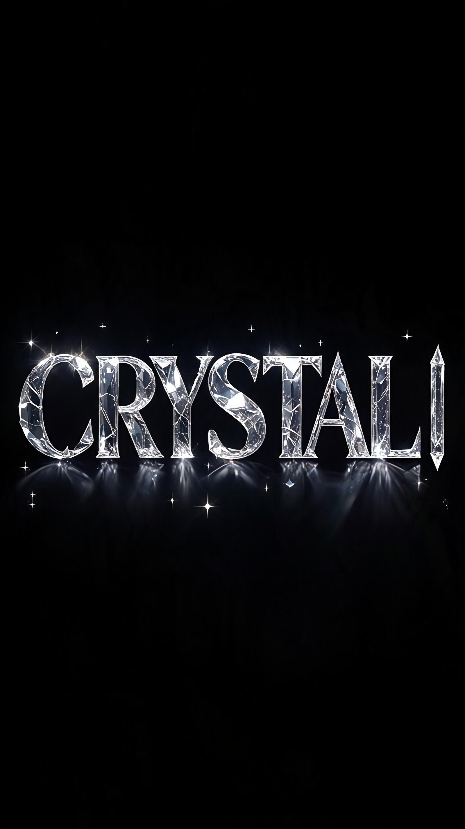 "CRYSTAL |" — Glass | AI Text Effect Generator