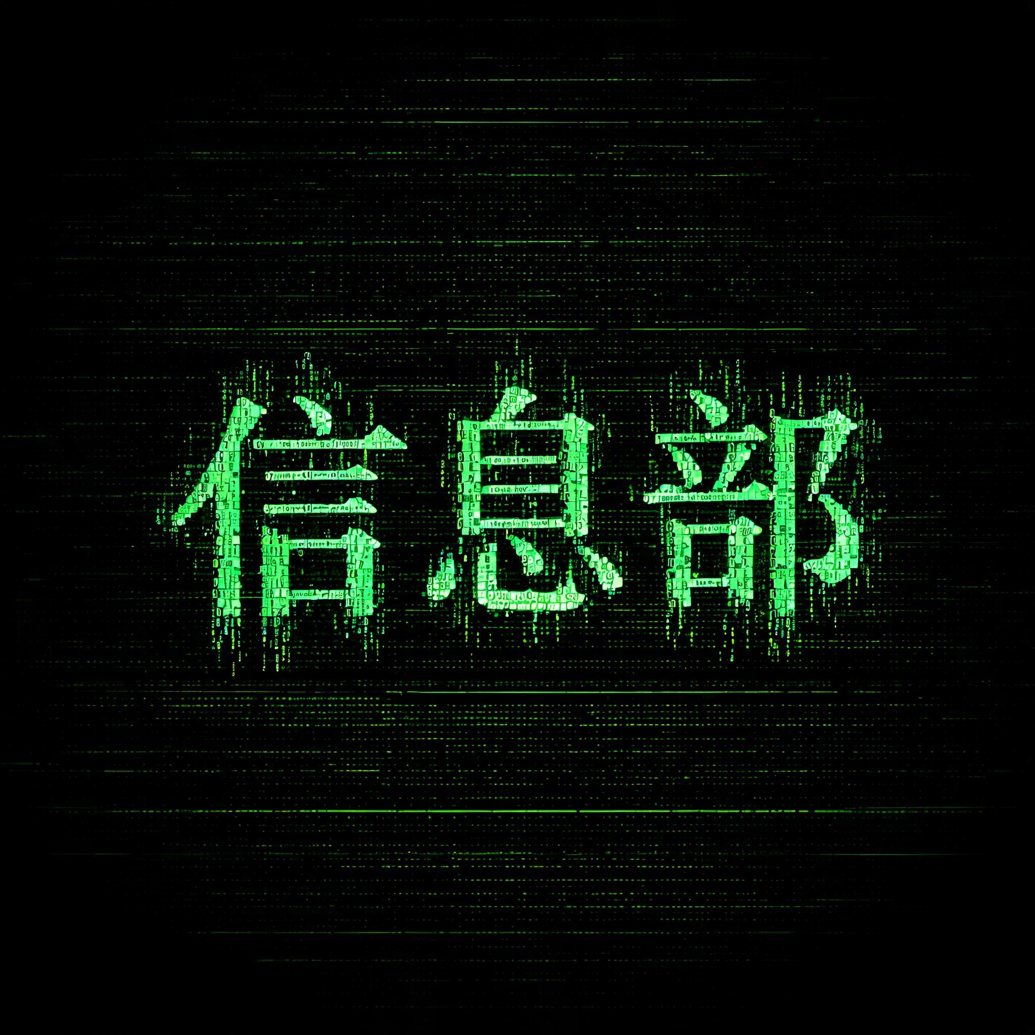 "信息部" — Cyberpunk Data Stream | AI Text Effect Generator