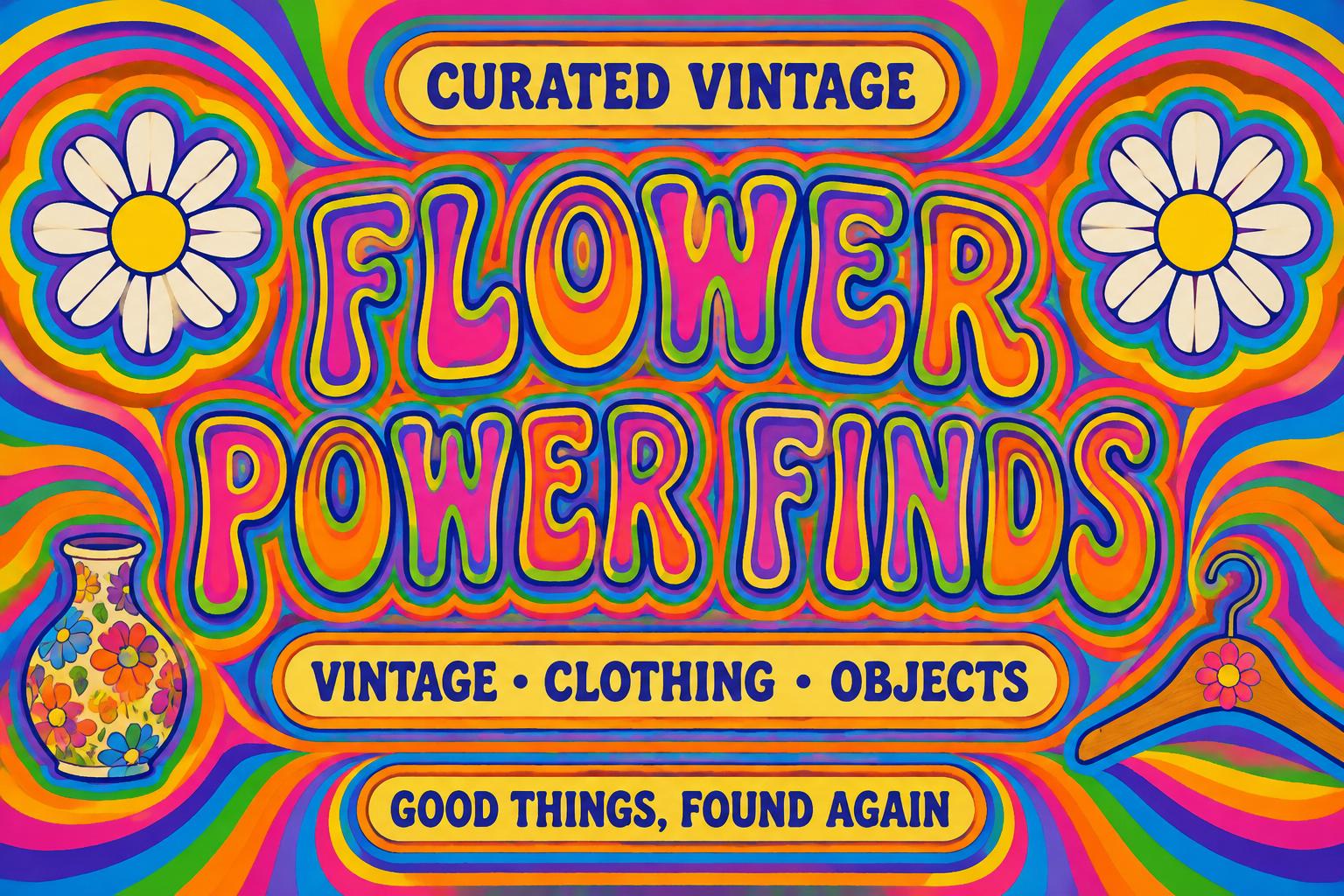 FLOWER POWER FINDS
CURATED VINTAGE
VINTAGE • CLOTHING • OBJECTS
GOOD THINGS, FOUND AGAIN