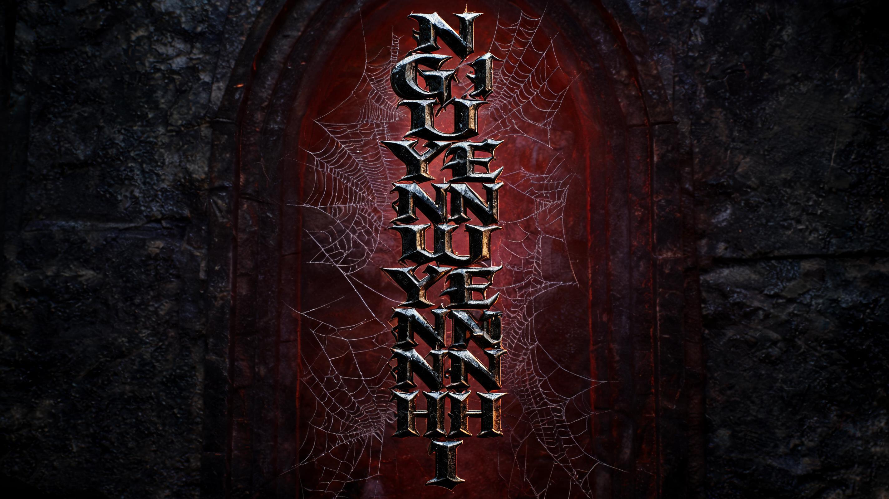 "N
G
U
Y
E
N
U
Y
E
N
N
H
I" — Gothic Font | AI Text Effect Generator