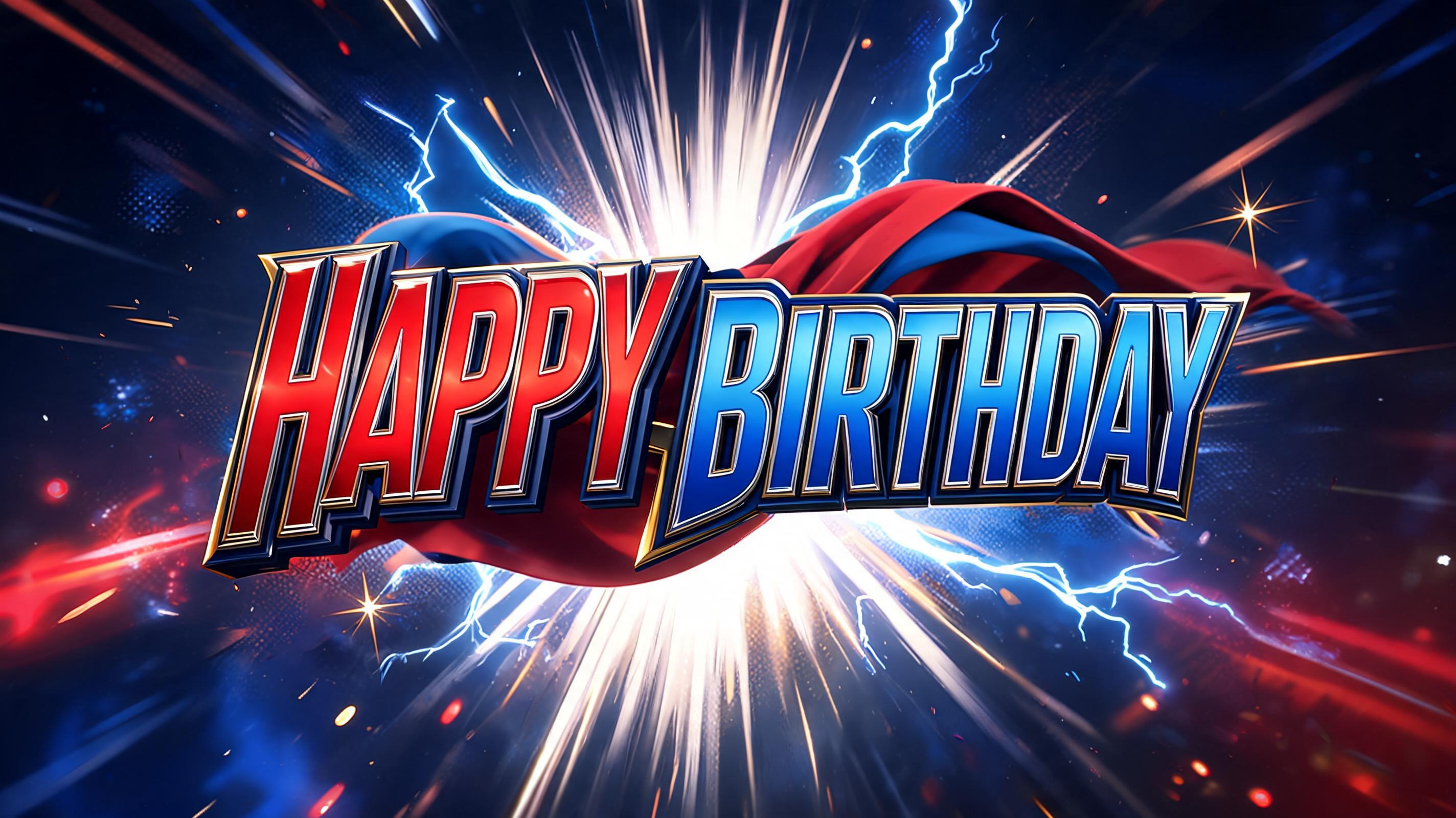"HAPPY BIRTHDAY" — Superhero | AI Text Effect Generator