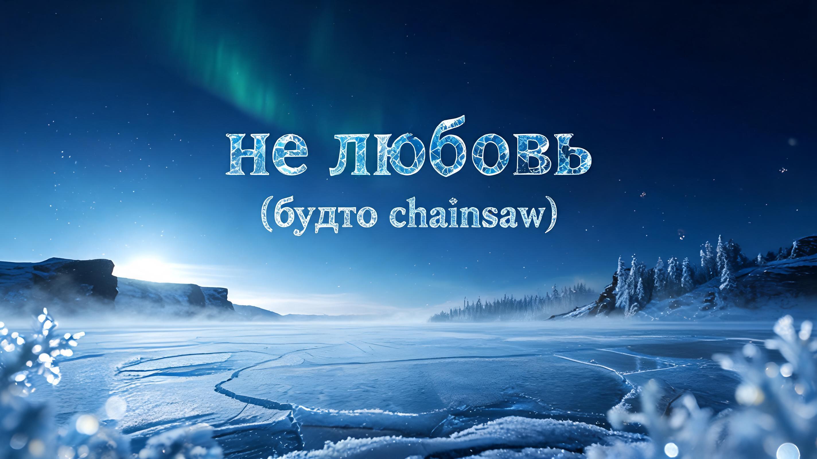 "не любовь (будто chainsaw)" —  | AI Text Effect Generator