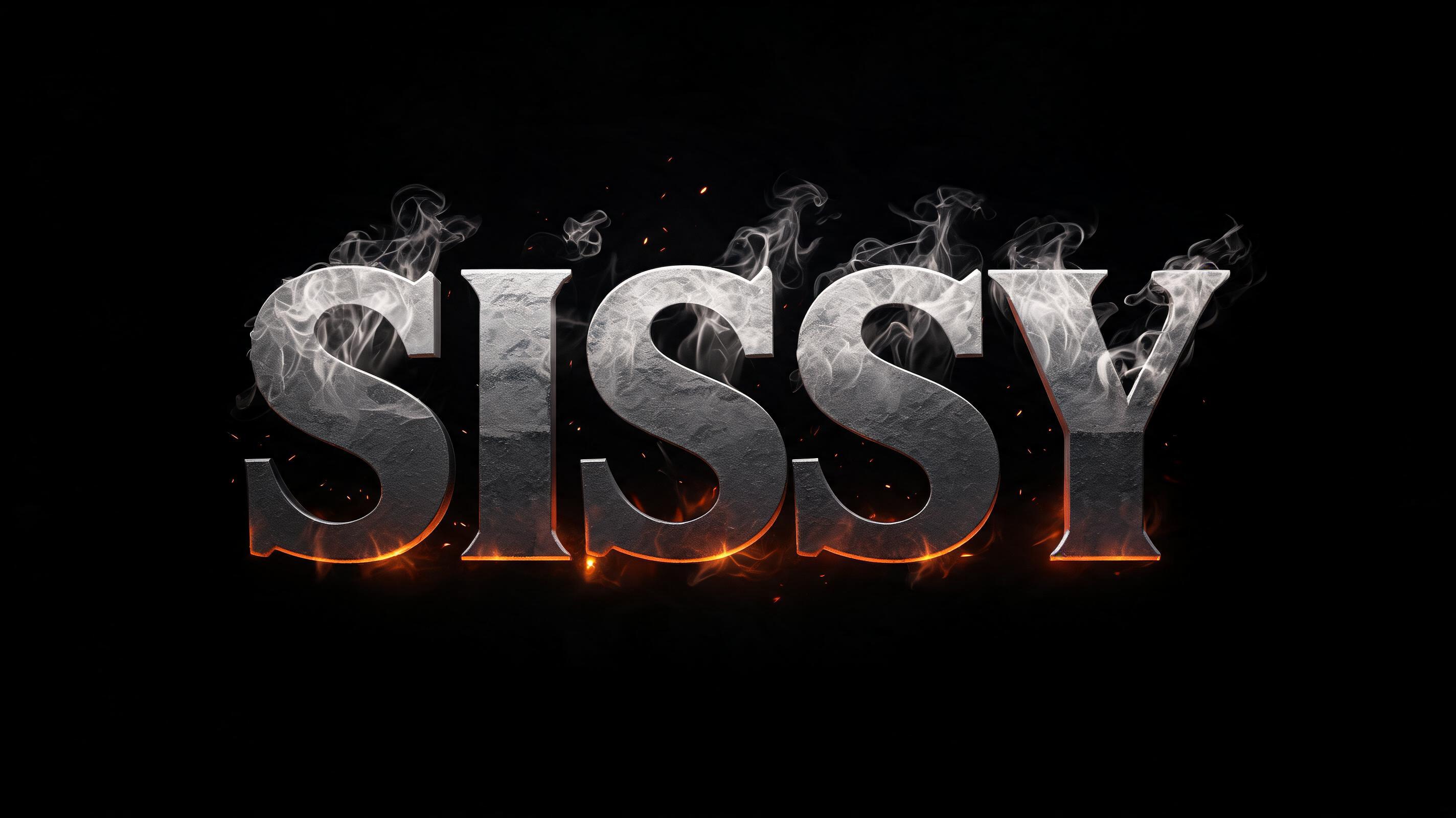 "sissy" — Fire Smoke | AI Text Effect Generator
