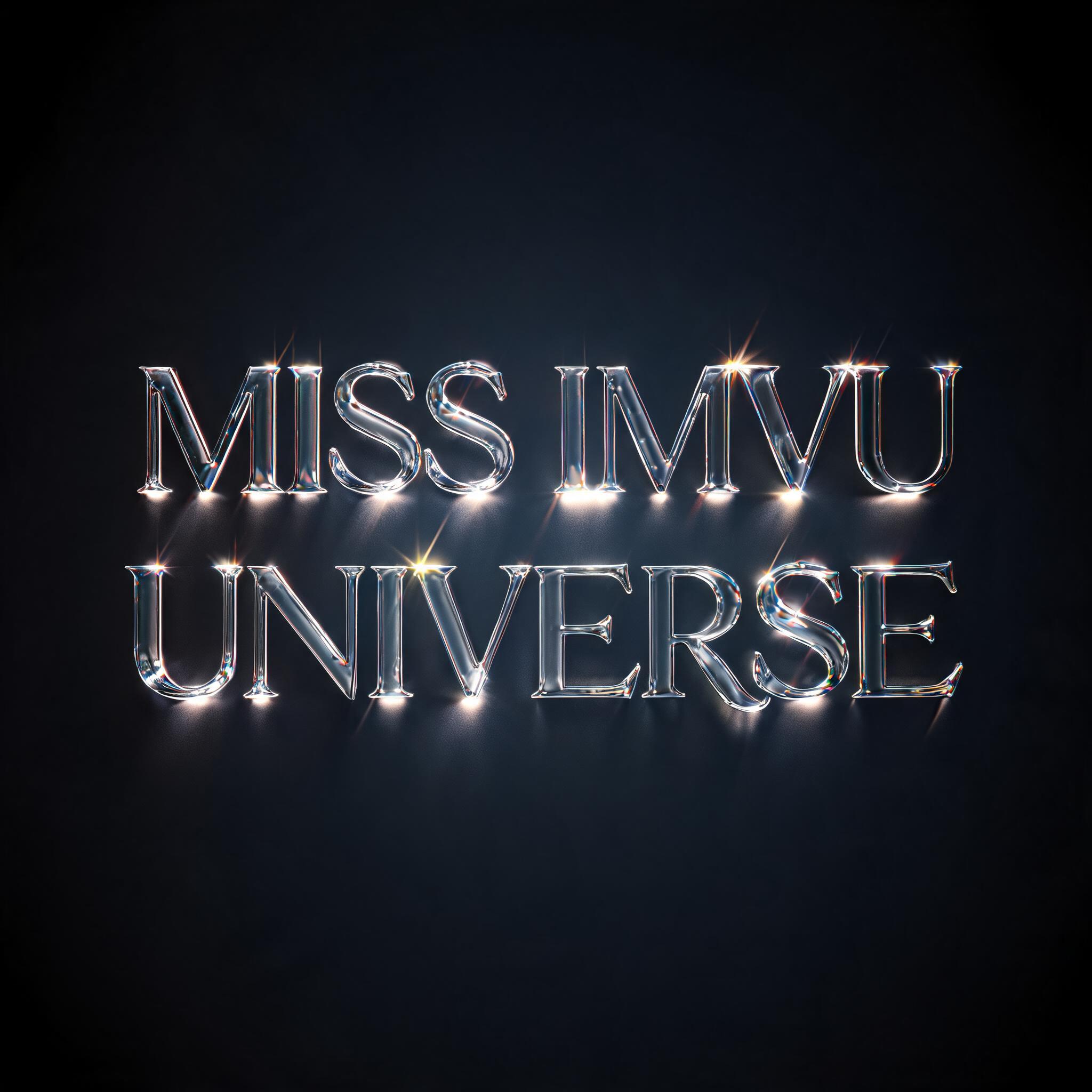 "MISS IMVU UNIVERSE" — Glass | AI Text Effect Generator