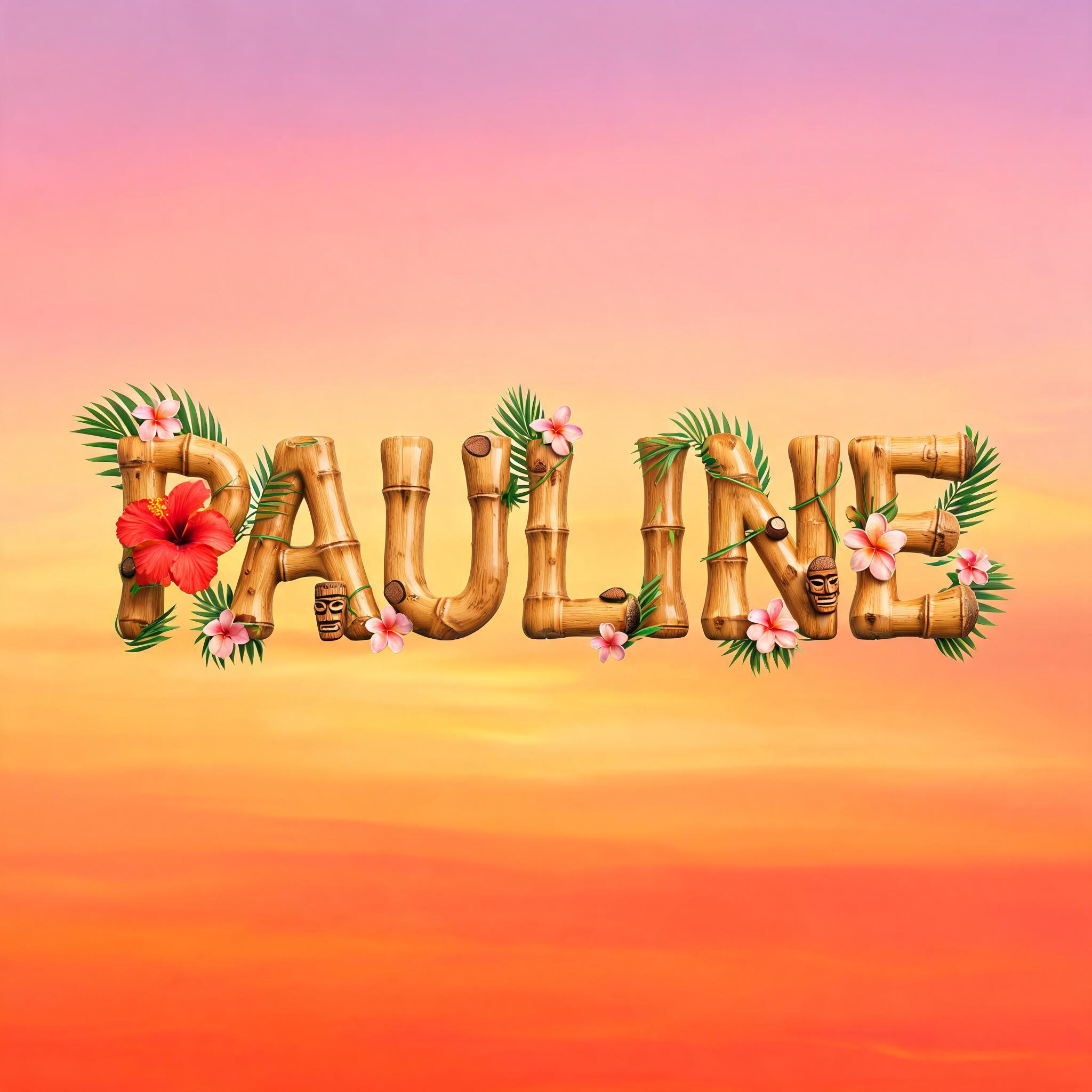"Pauline" — Hawaiian | AI Text Effect Generator