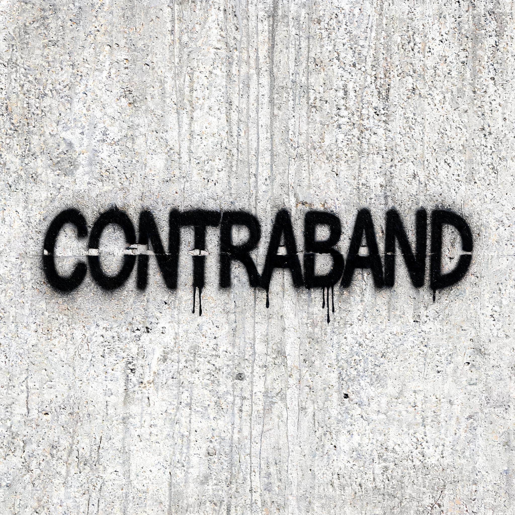 "CONTRABAND" — Stencil text effect