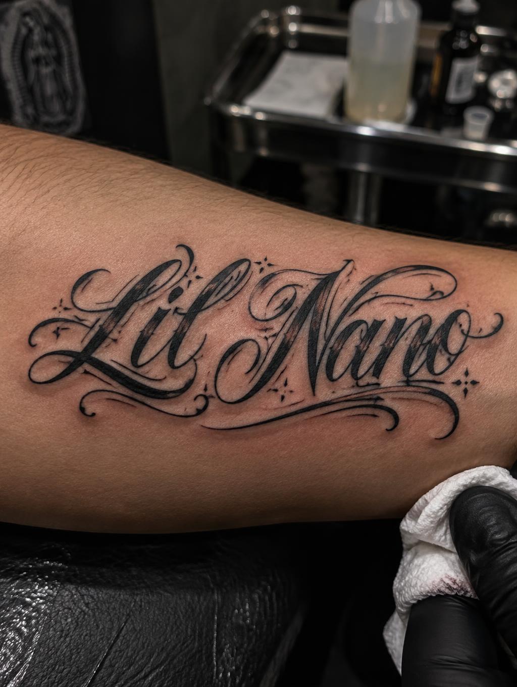 "Lil Nano" — Tattoo text effect