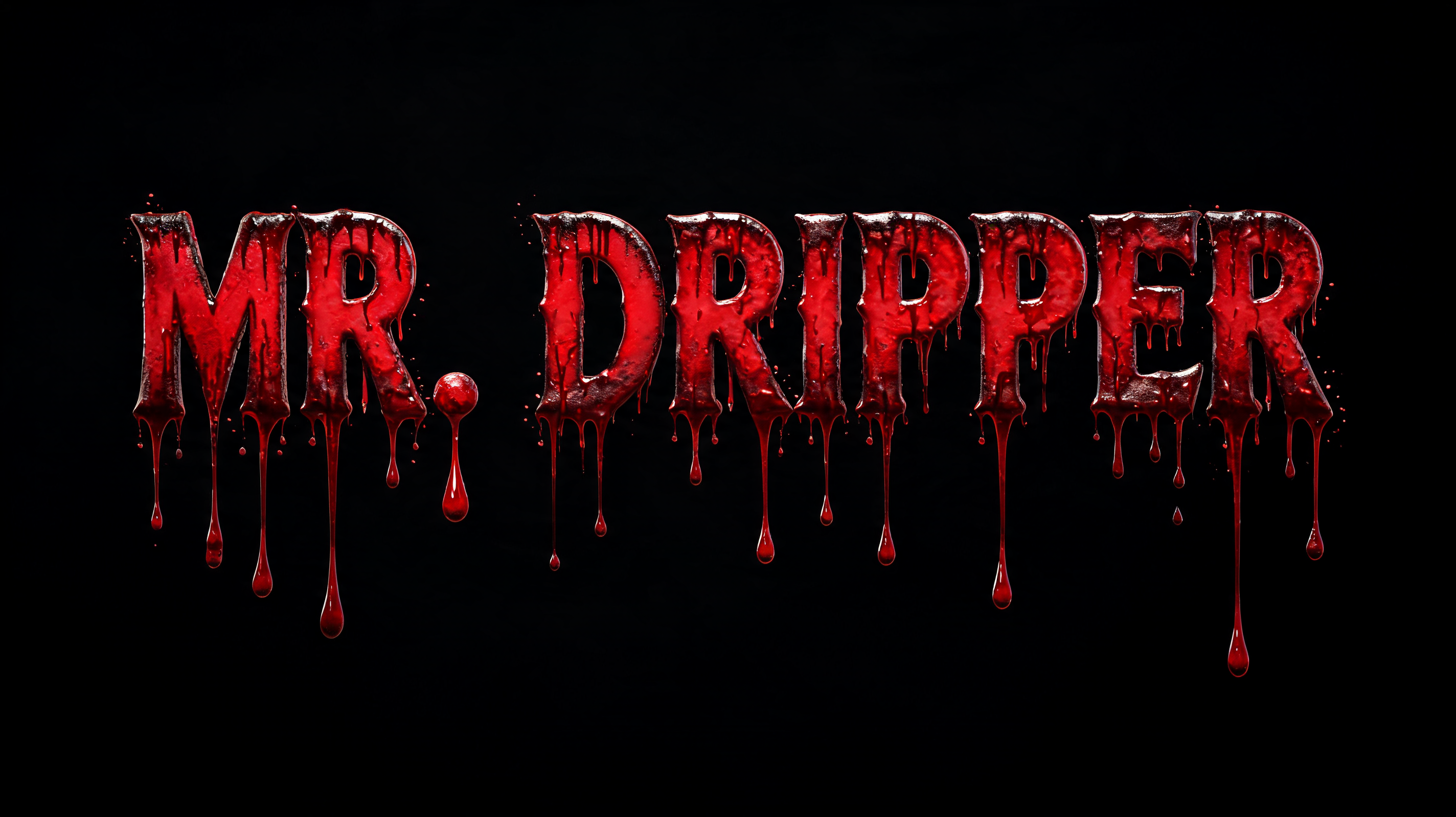 "MR. DRIPPER" — Drip Font Blood | AI Text Effect Generator
