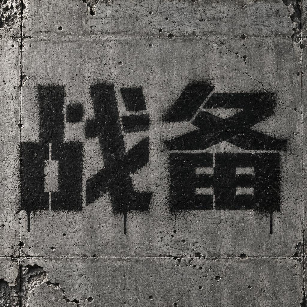 "战备" — Stencil | AI Text Effect Generator