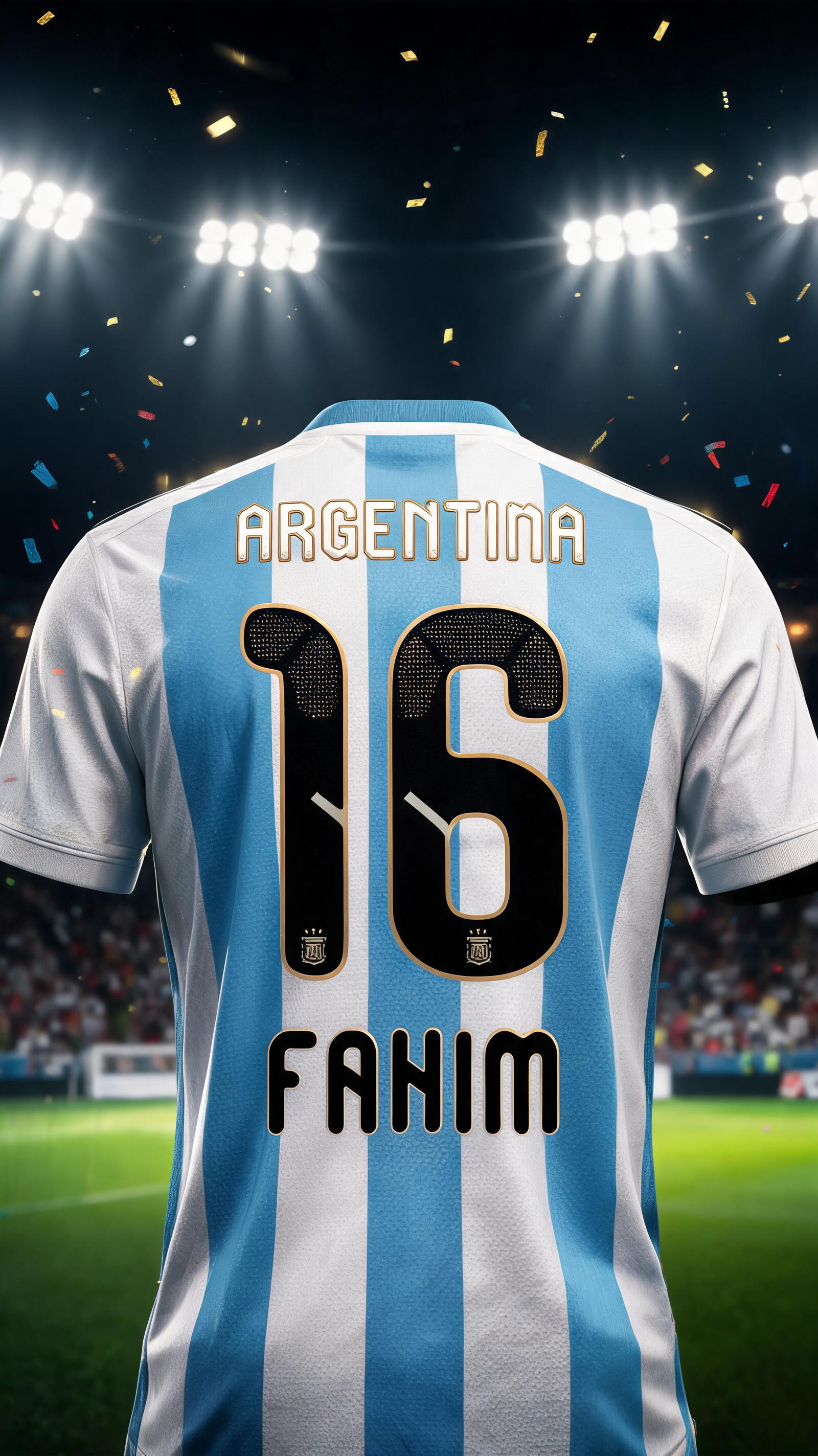 "ARGENTINA
16
FAHIM" — Sports Football | AI Text Effect Generator