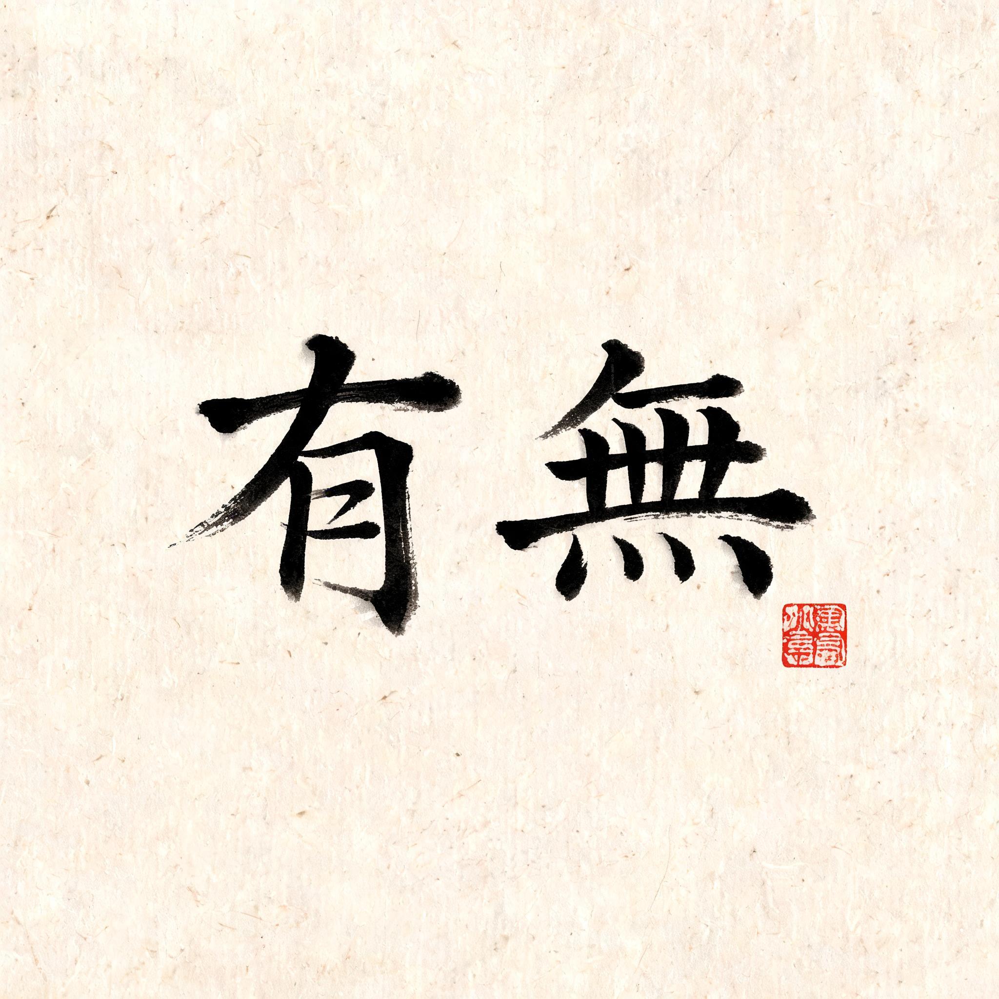 "有無" — Brush Chinese Ink | AI Text Effect Generator