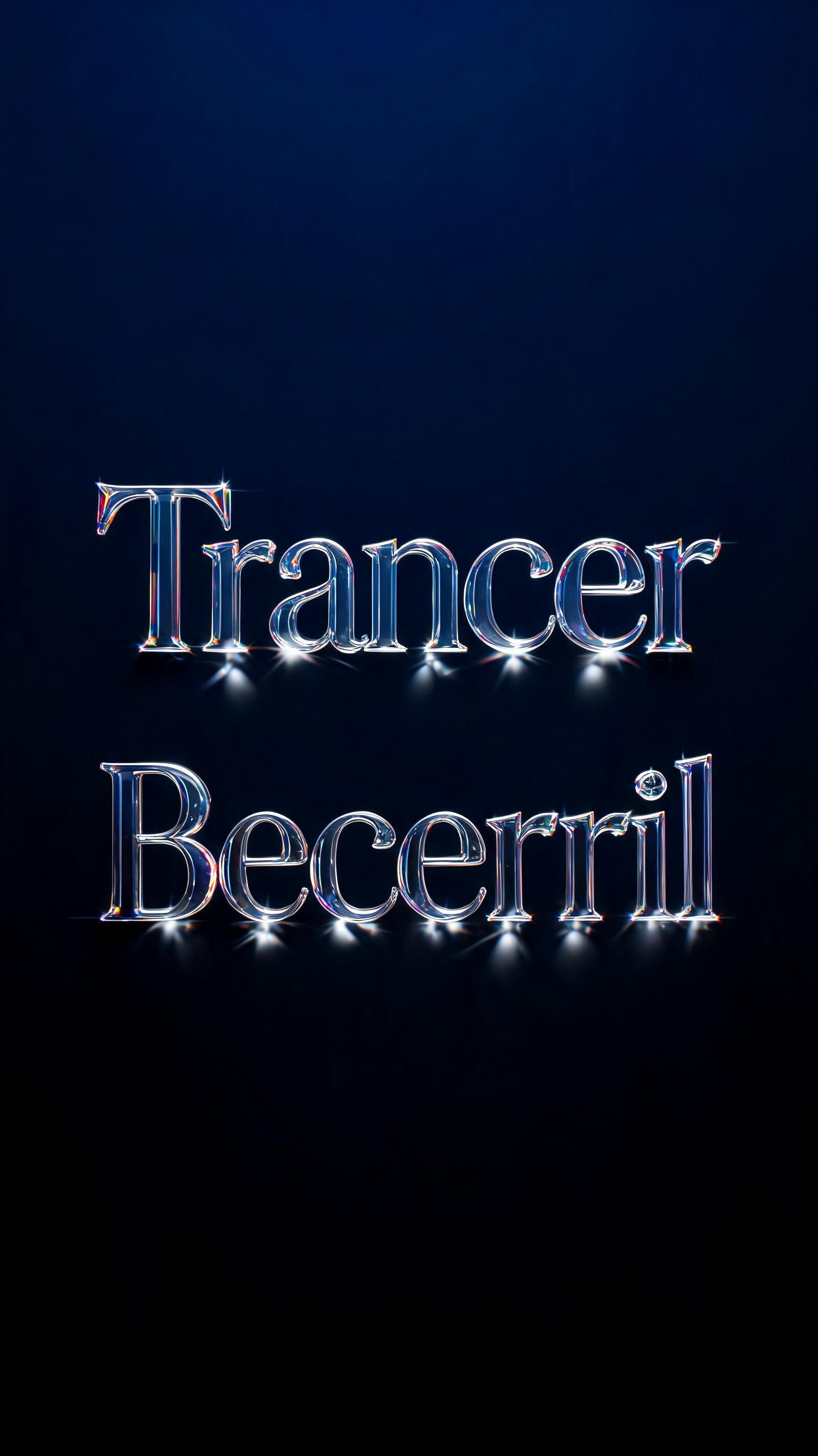 "Trancer Becerril" — Glass | AI Text Effect Generator