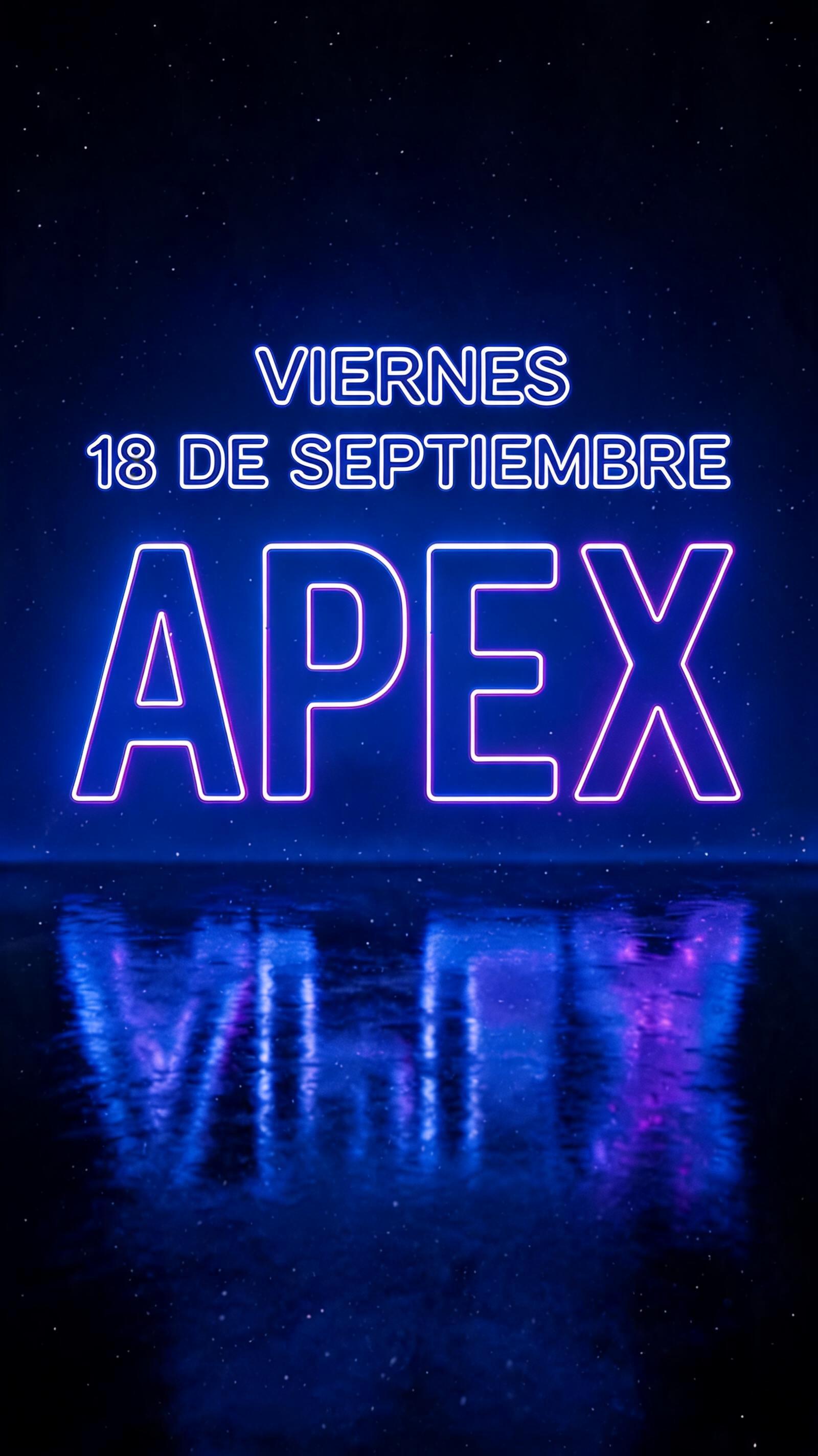 "Viernes 18 de Septiembre" — Neon Outline text effect