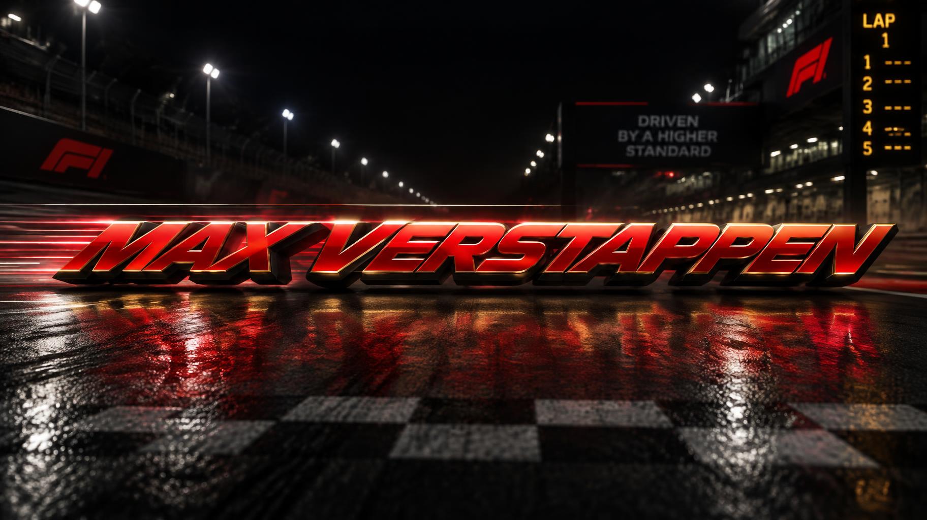 "MAX VERSTAPPEN" — Racing | AI Text Effect Generator