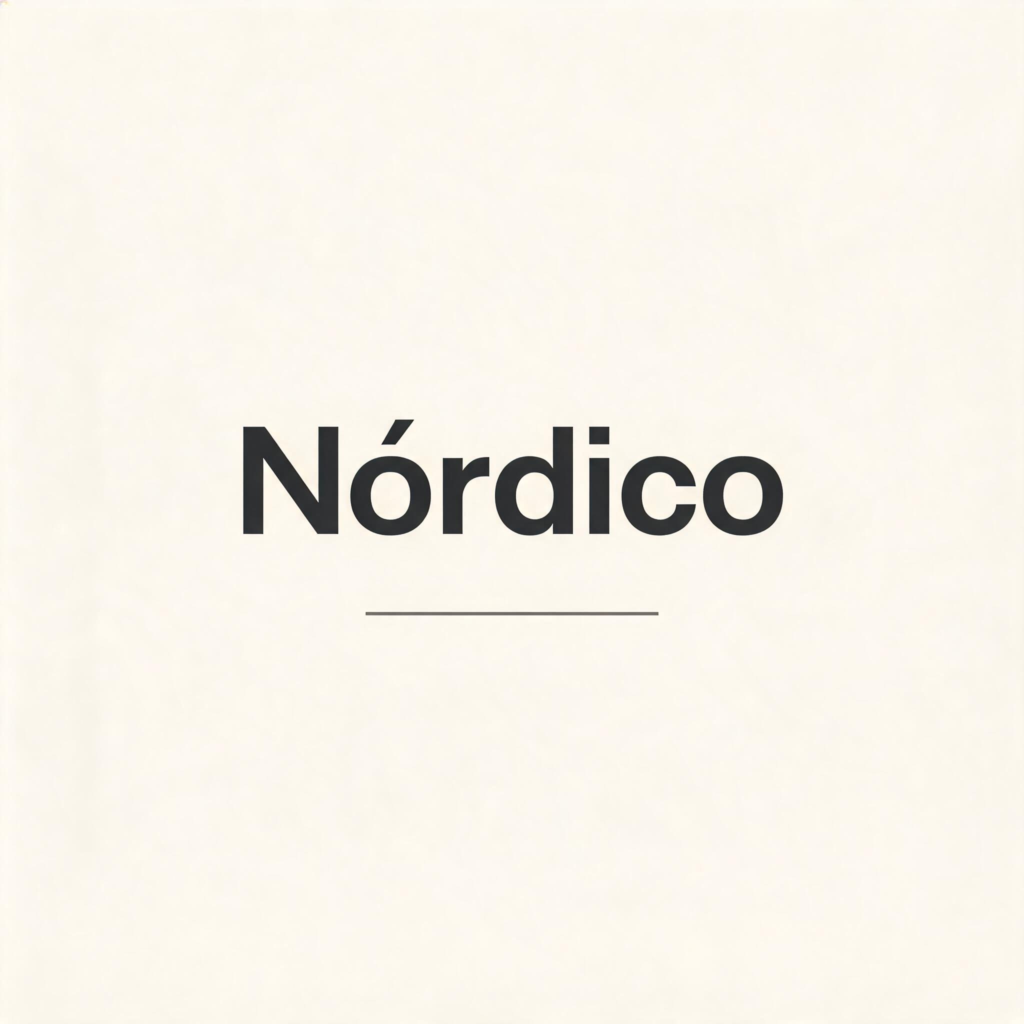 "Nórdico" — Minimal text effect