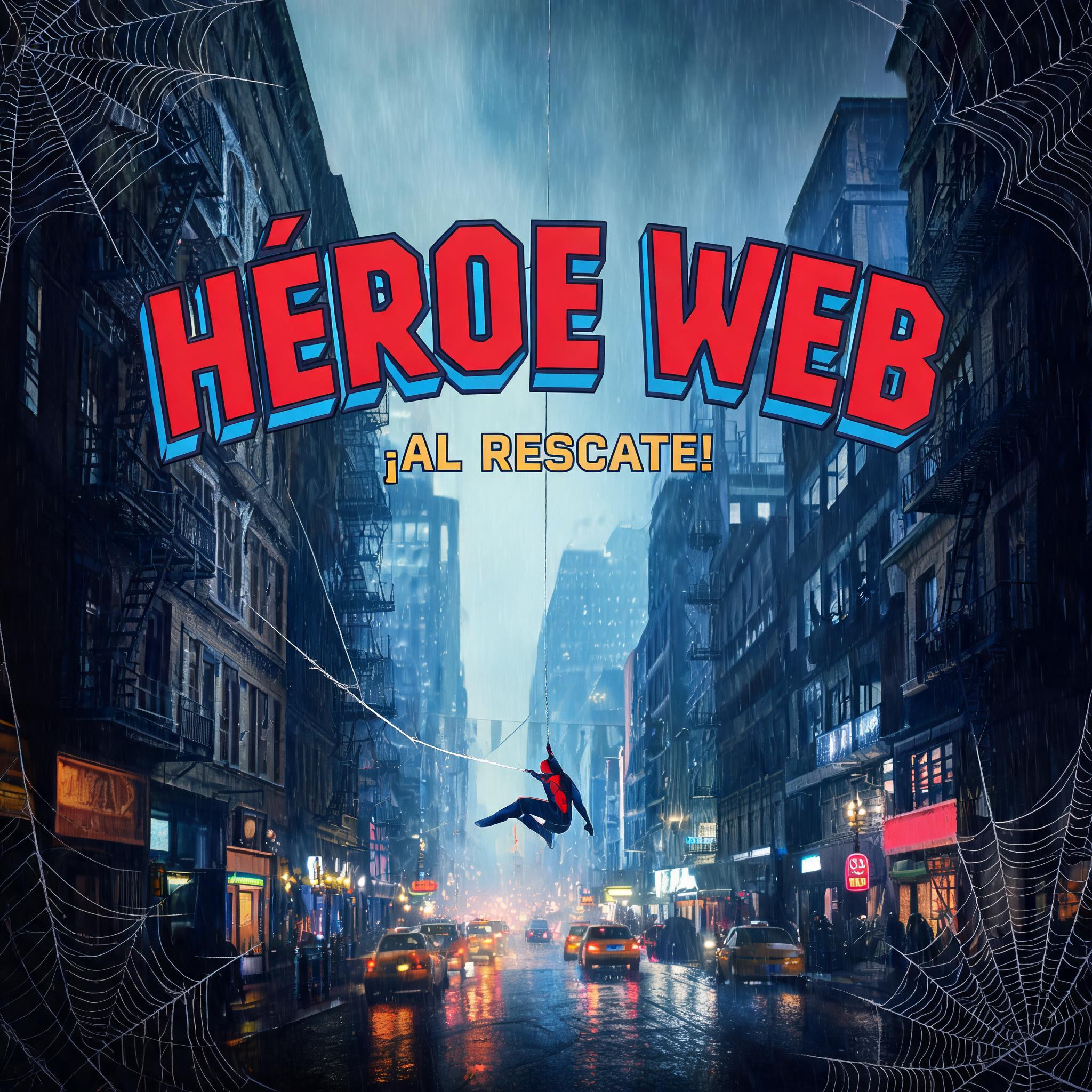 "Héroe Web
¡AL RESCATE!" — Spider Hero | AI Text Effect Generator