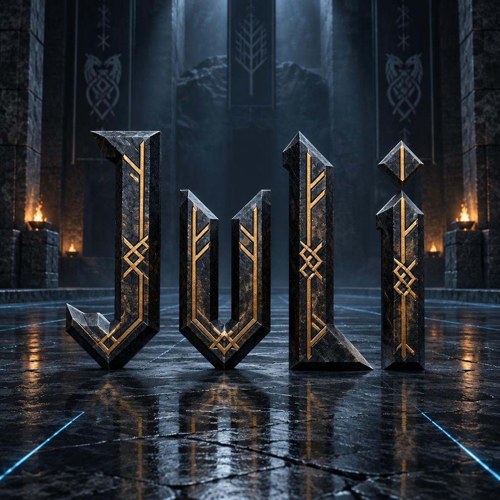 "Juli" — Viking Runic | AI Text Effect Generator