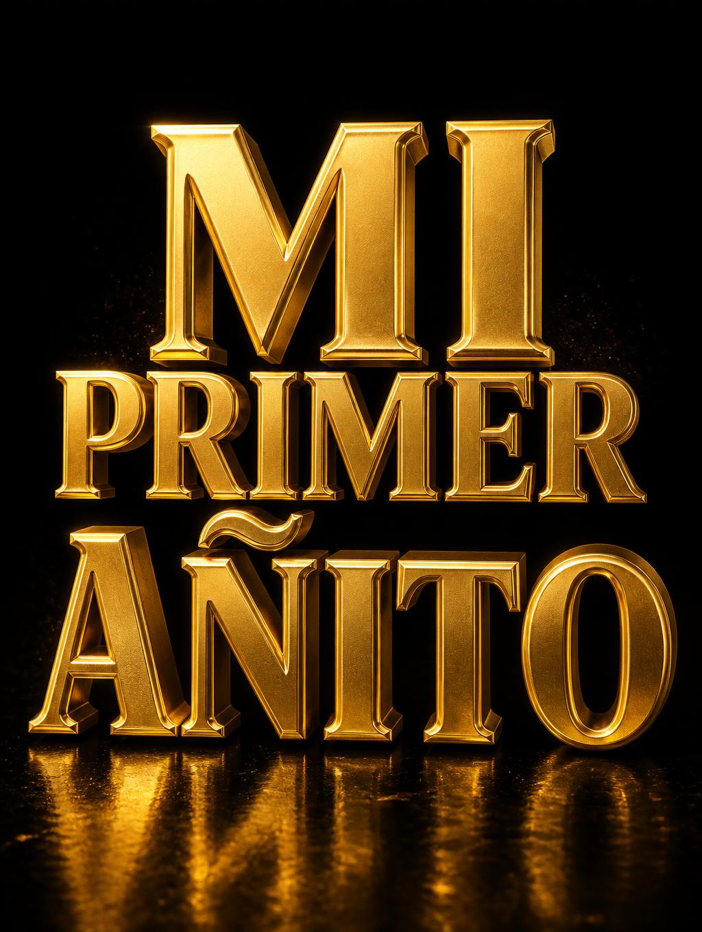 "MI PRIMER AÑITO" — 3d Bold Gold | AI Text Effect Generator