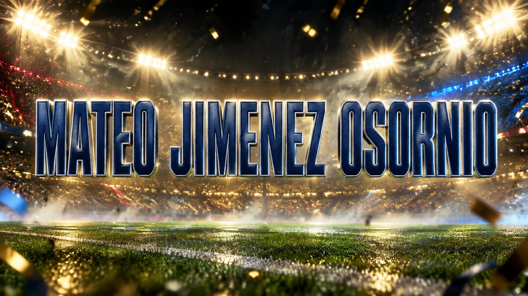"MATEO JIMENEZ OSORNIO" — Sports Football | AI Text Effect Generator