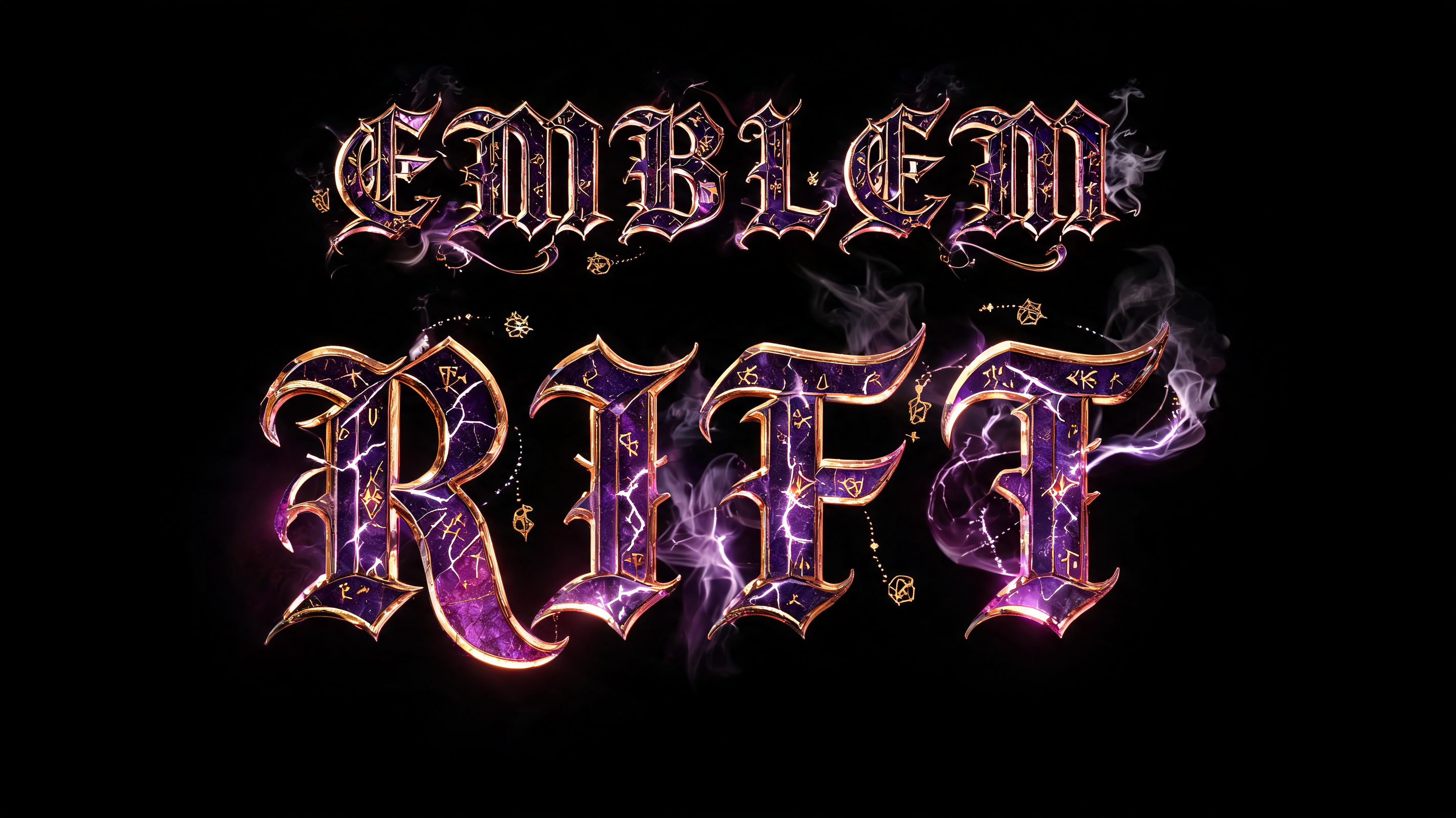 "Emblem Rift" — Magic Fantasy text effect