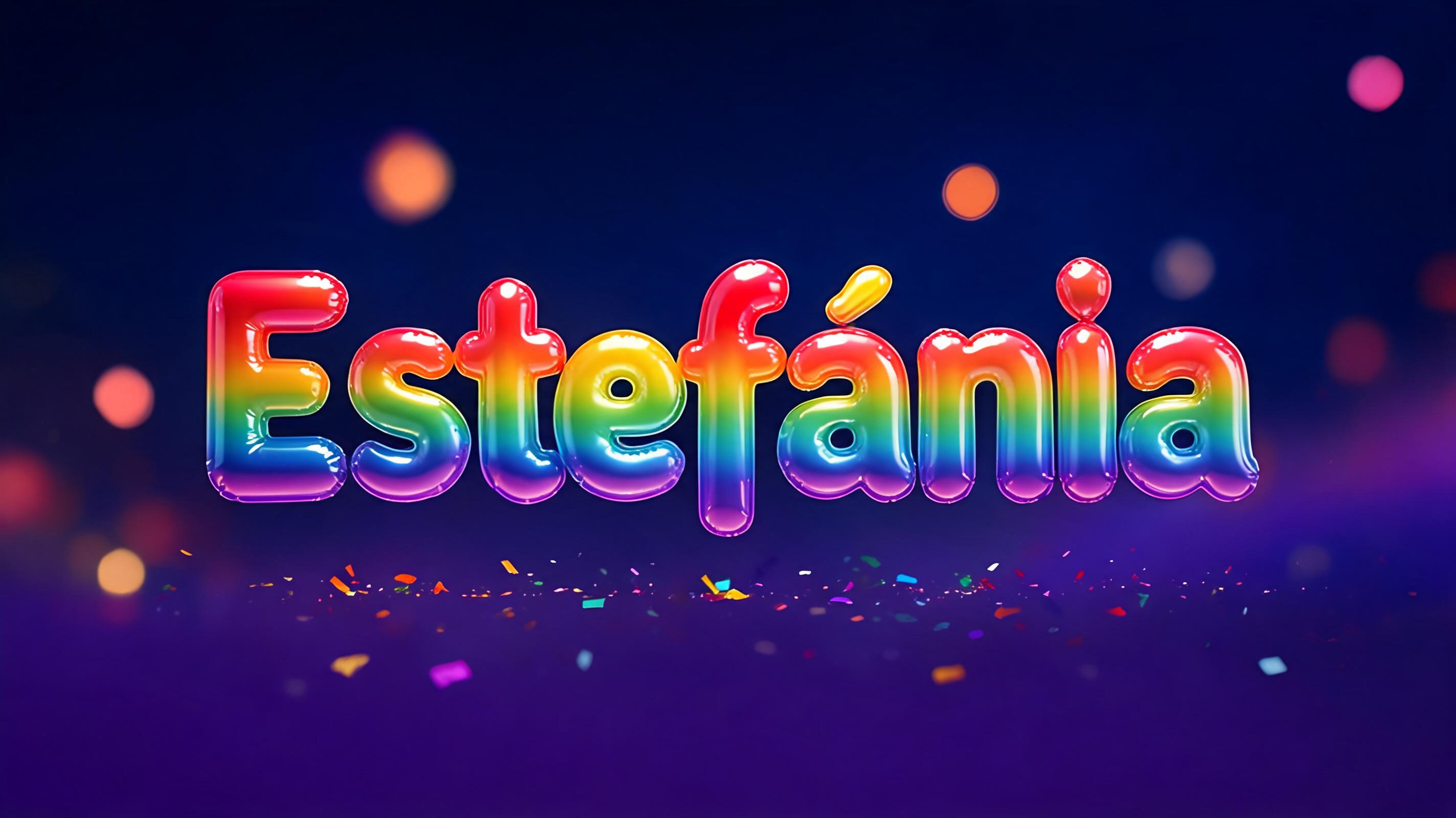 "Estefanía" — Rainbow | AI Text Effect Generator