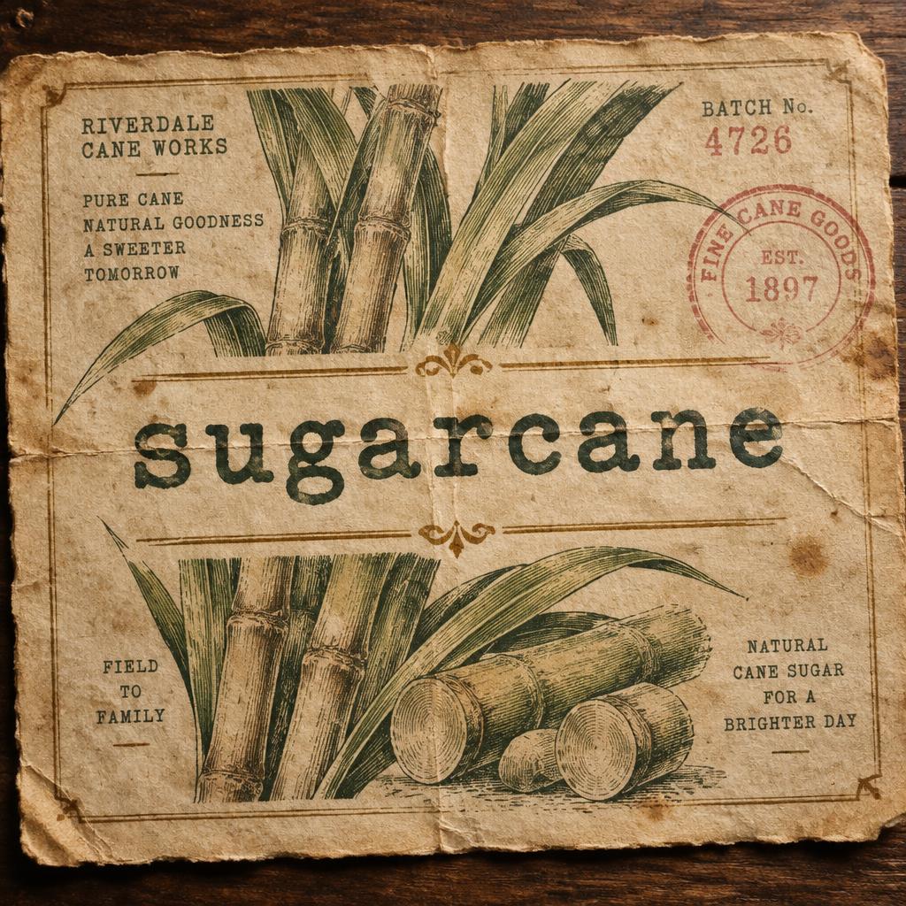 "sugarcane" — Vintage | AI Text Effect Generator