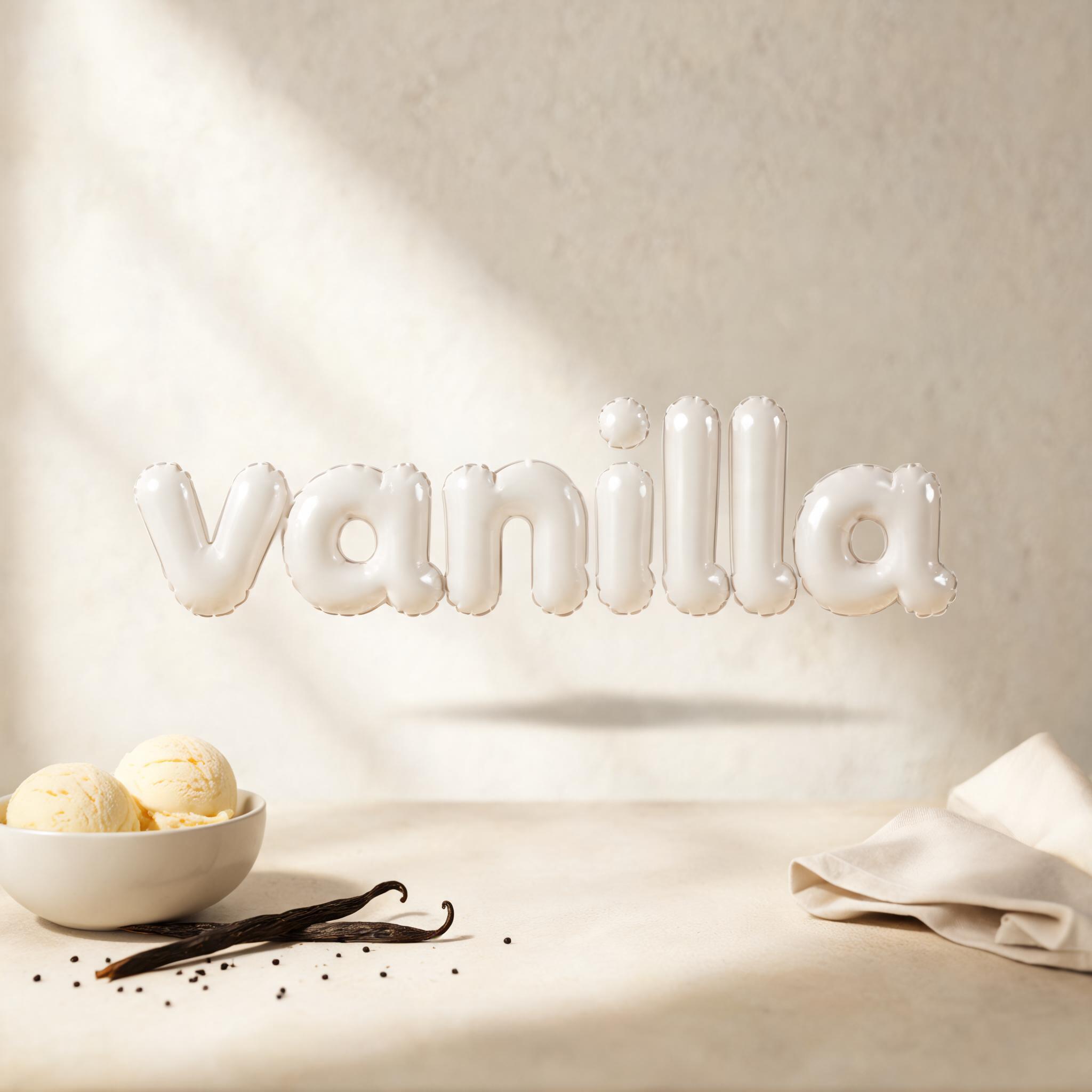 "vanilla" —  | AI Text Effect Generator