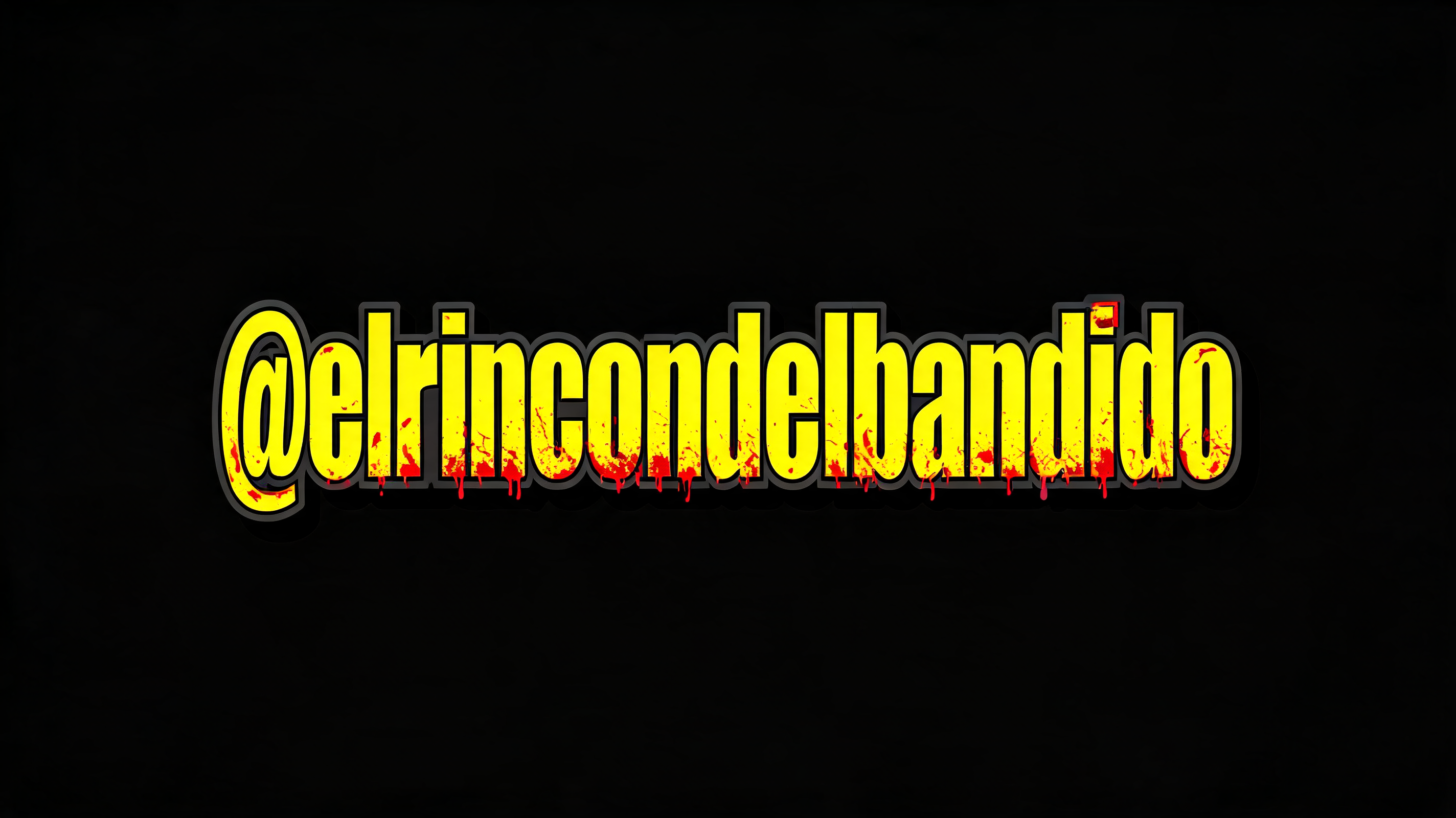 "@elrincondelbandido" — Cinematic Youtube Creator text effect