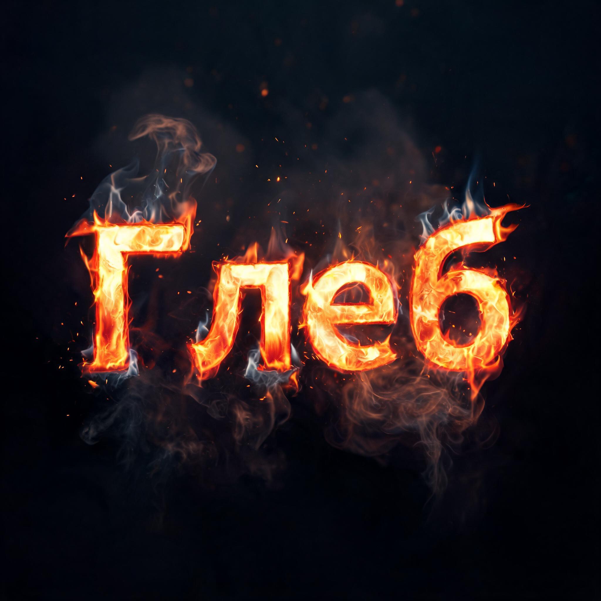 "Глеб" — Fire Smoke | AI Text Effect Generator