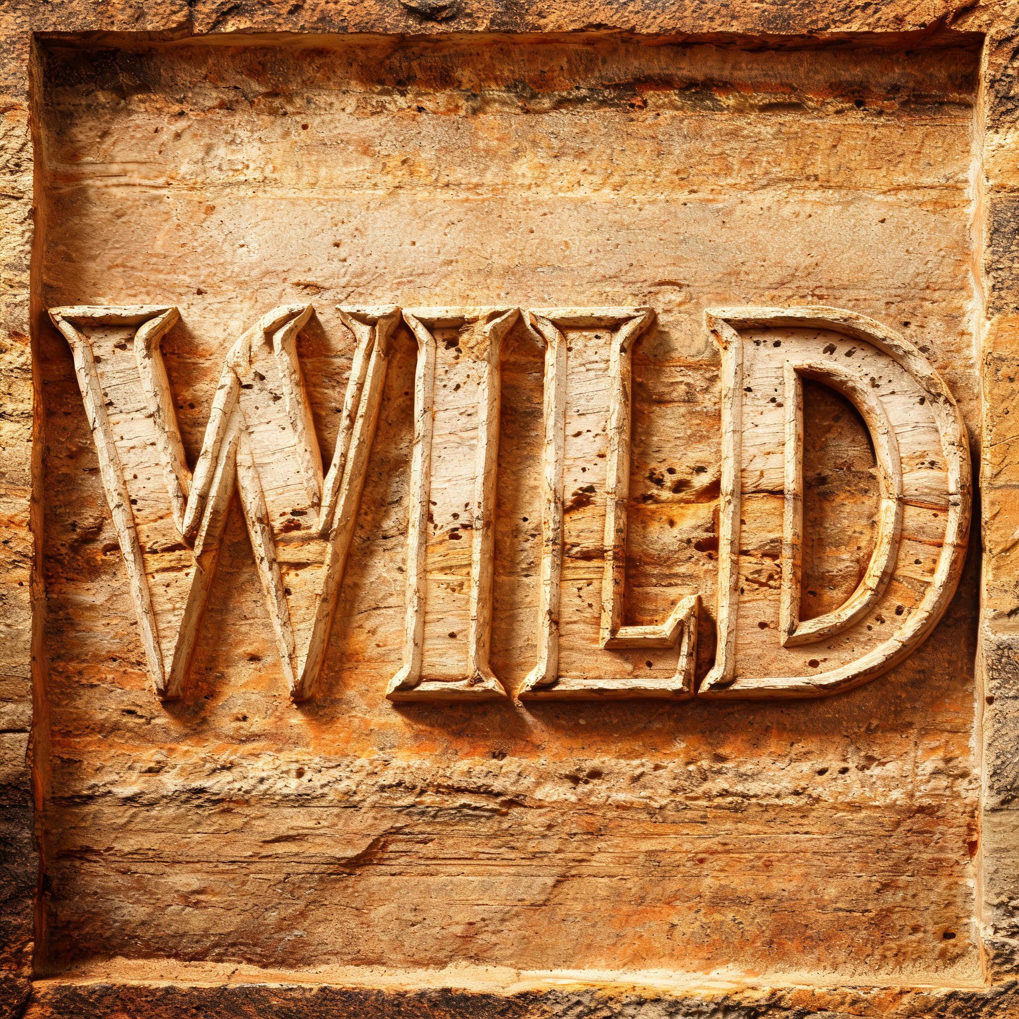 "WILD" — Sand Stone | AI Text Effect Generator