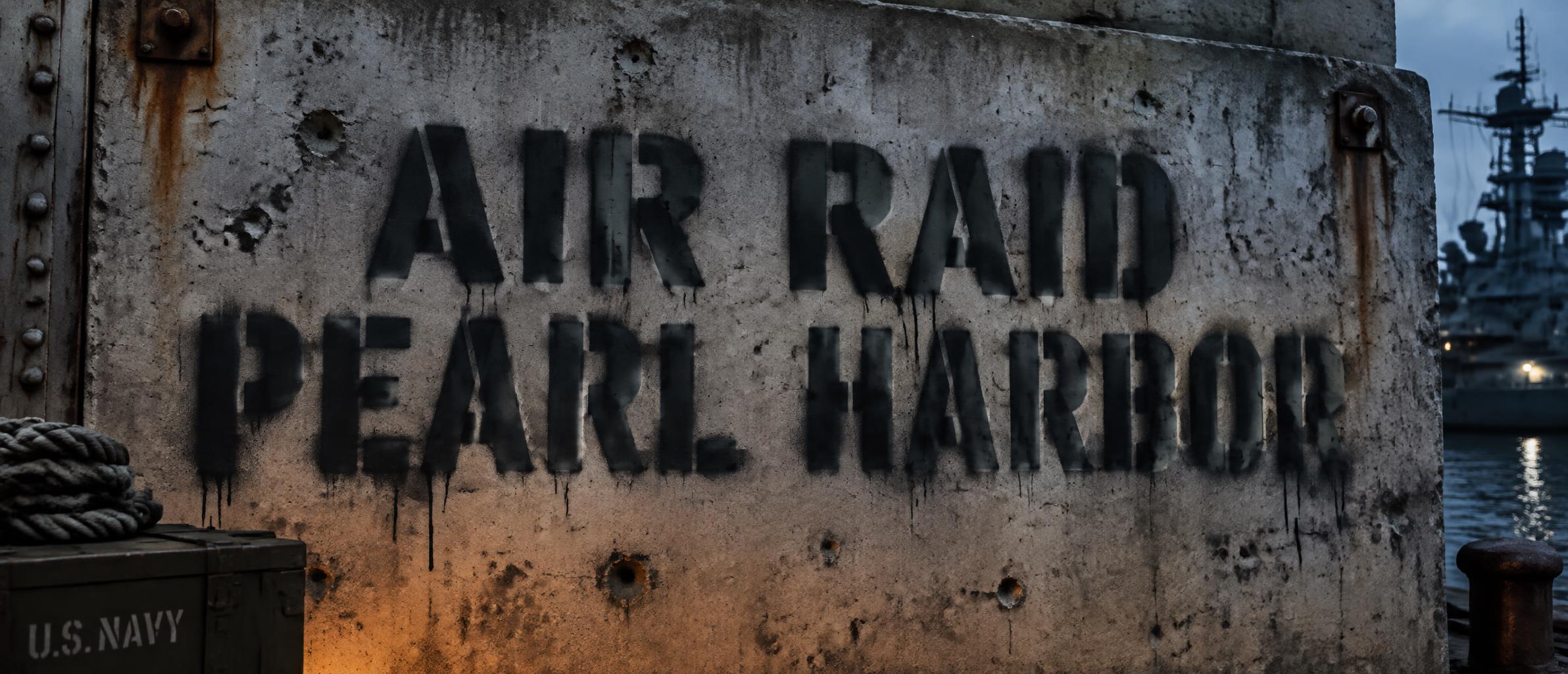 "AIR RAID PEARL HARBOR" — Stencil | AI Text Effect Generator
