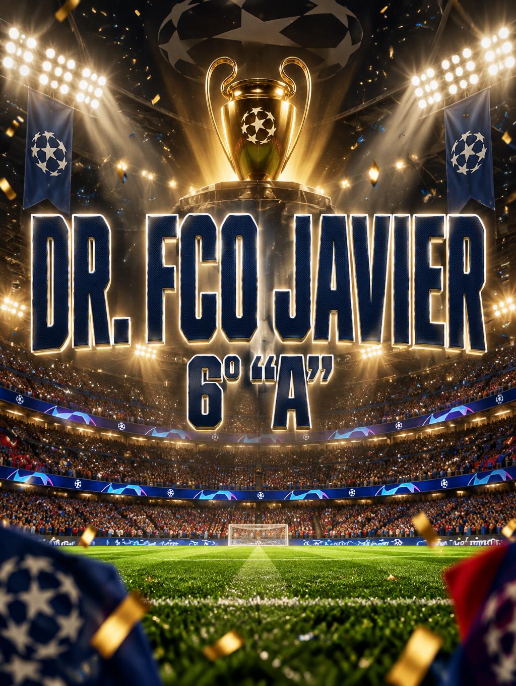 "DR. FCO JAVIER 
6° "A"" — Sports Football | AI Text Effect Generator