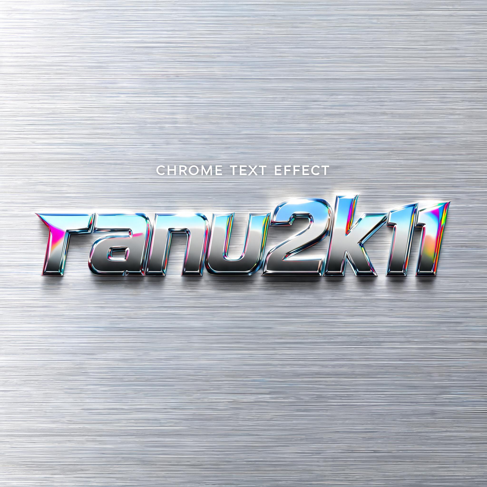 "ranu2k11" — Y2k Chrome | AI Text Effect Generator
