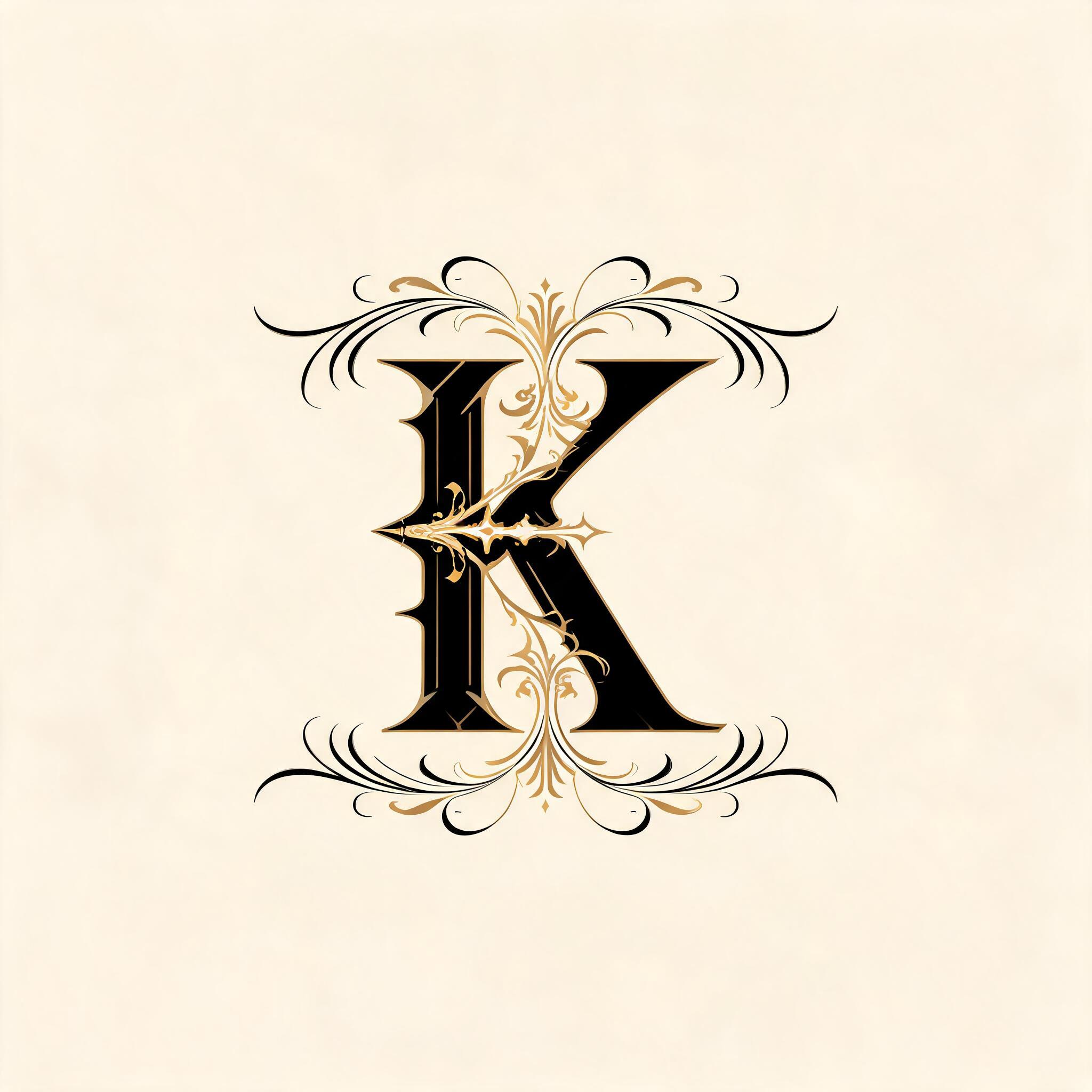 "K" — Gothic Font | AI Text Effect Generator