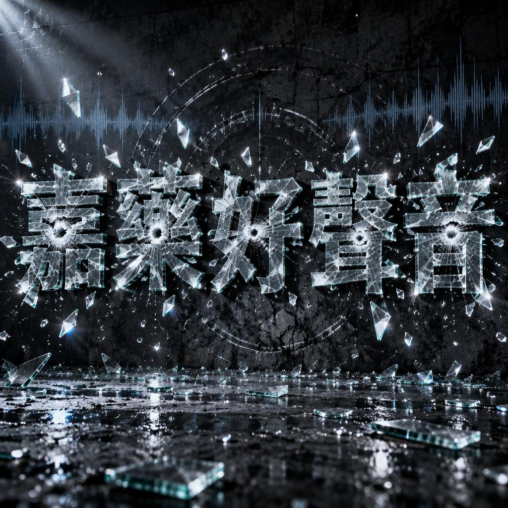 "嘉藥好聲音" — Glass Broken | AI Text Effect Generator
