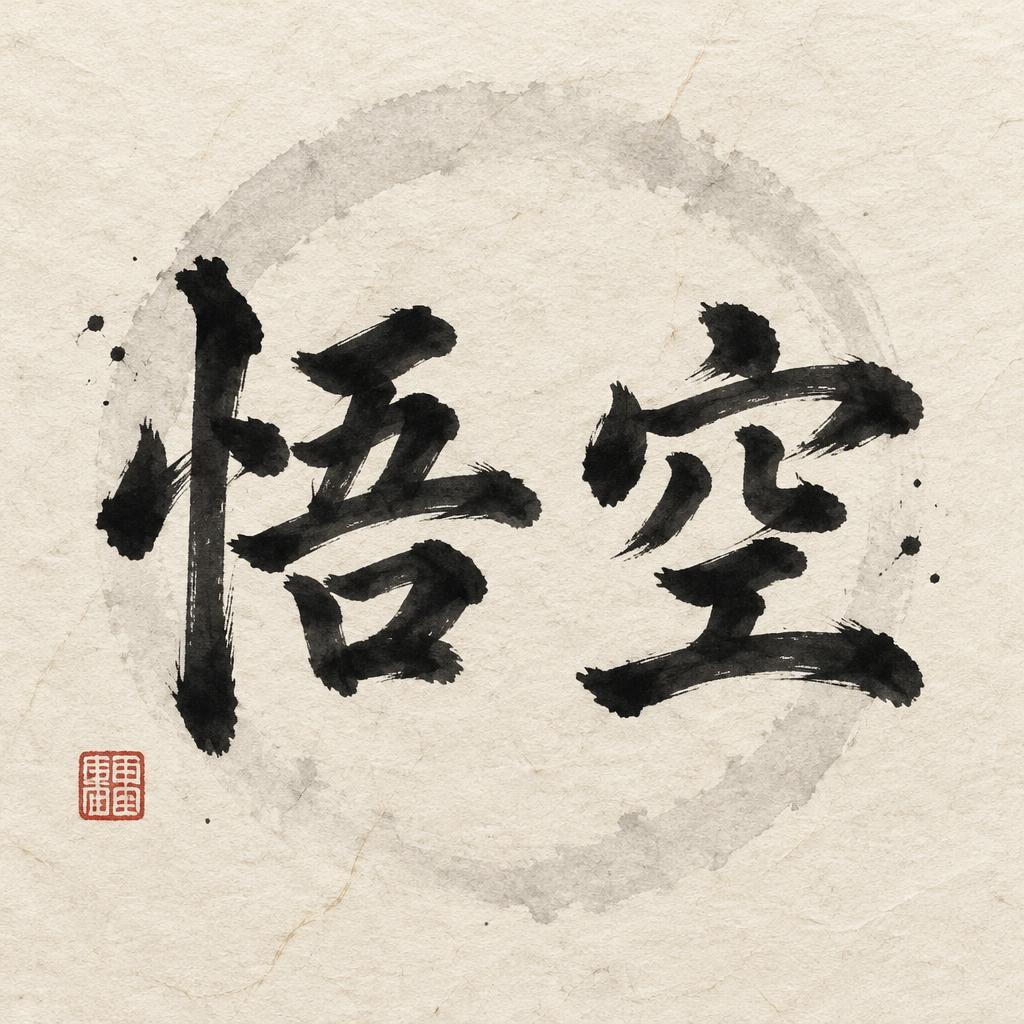 "悟空" — Brush Japanese Ink | AI Text Effect Generator