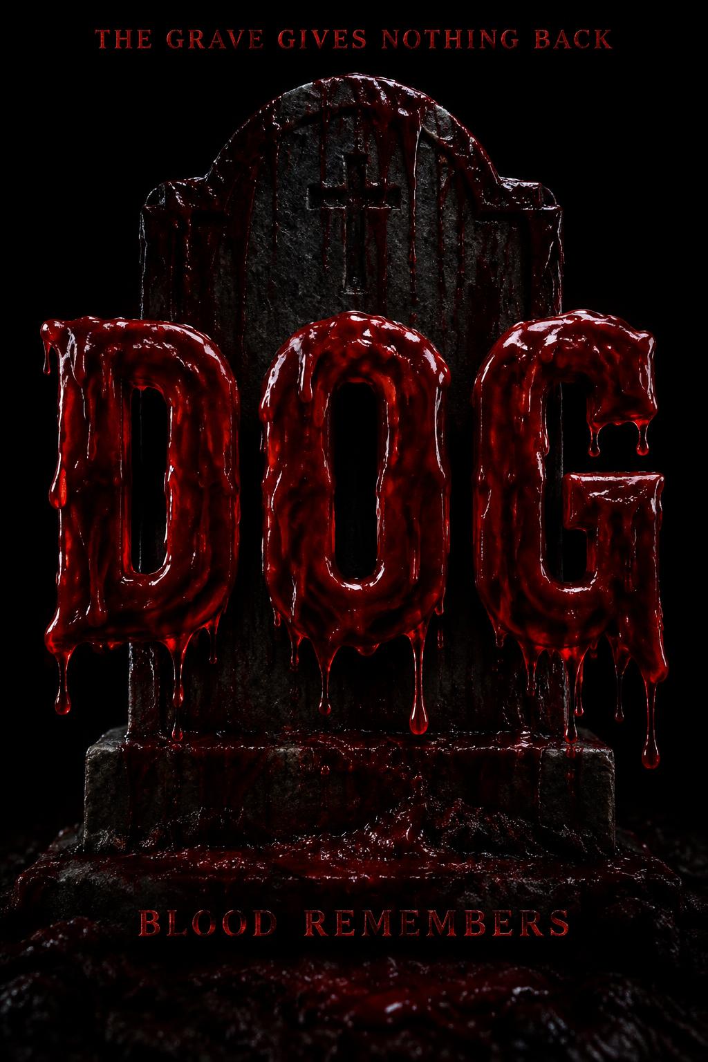 "DOG" — Drip Font Blood | AI Text Effect Generator