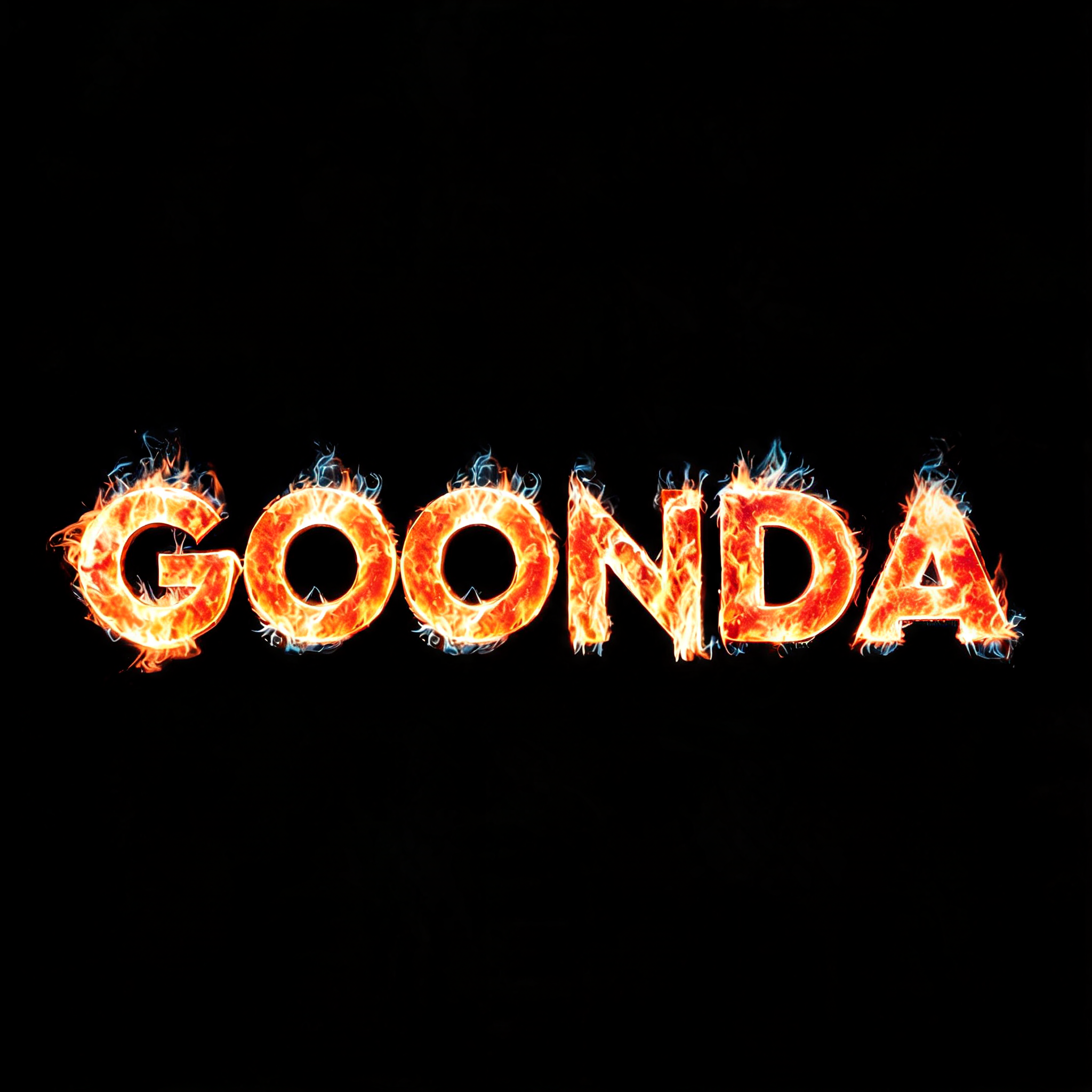 "GOONDA" — Fire Smoke | AI Text Effect Generator